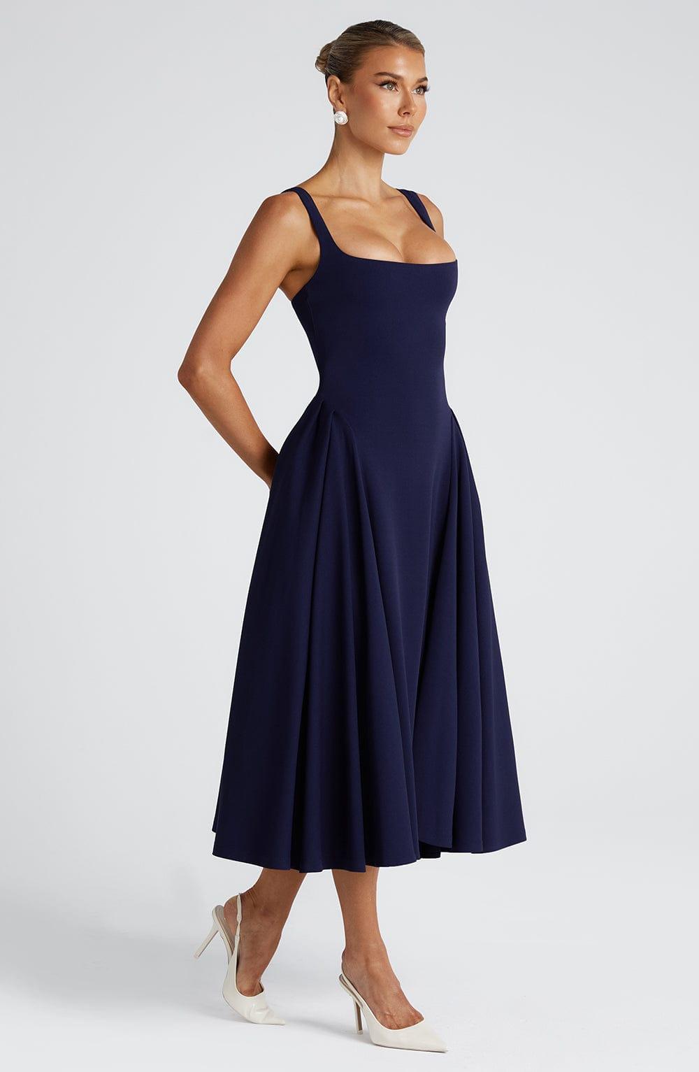 Betty Midi Dress - Navy Product Image