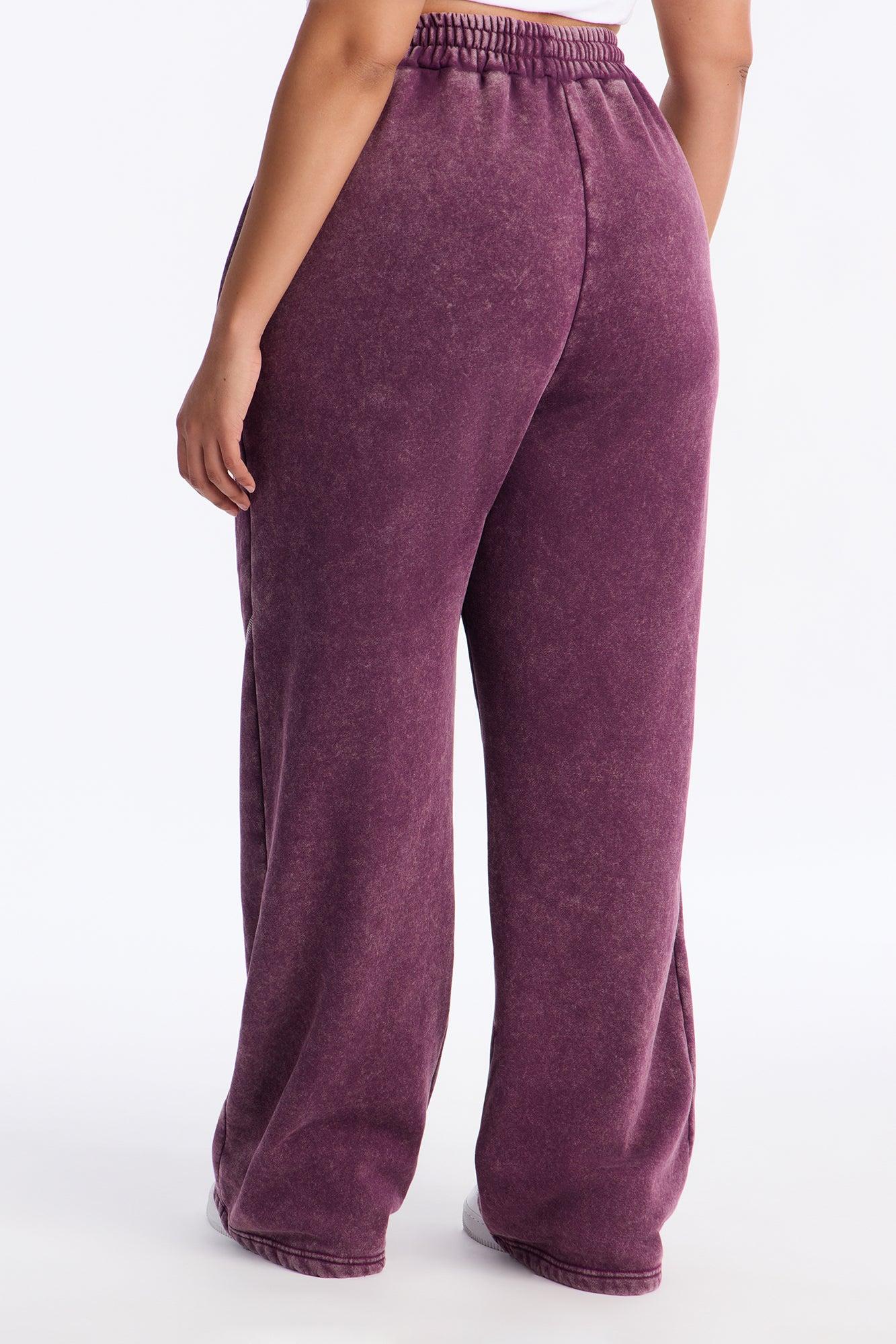 Norah Washed Lounge Pant - Plum Female Product Image