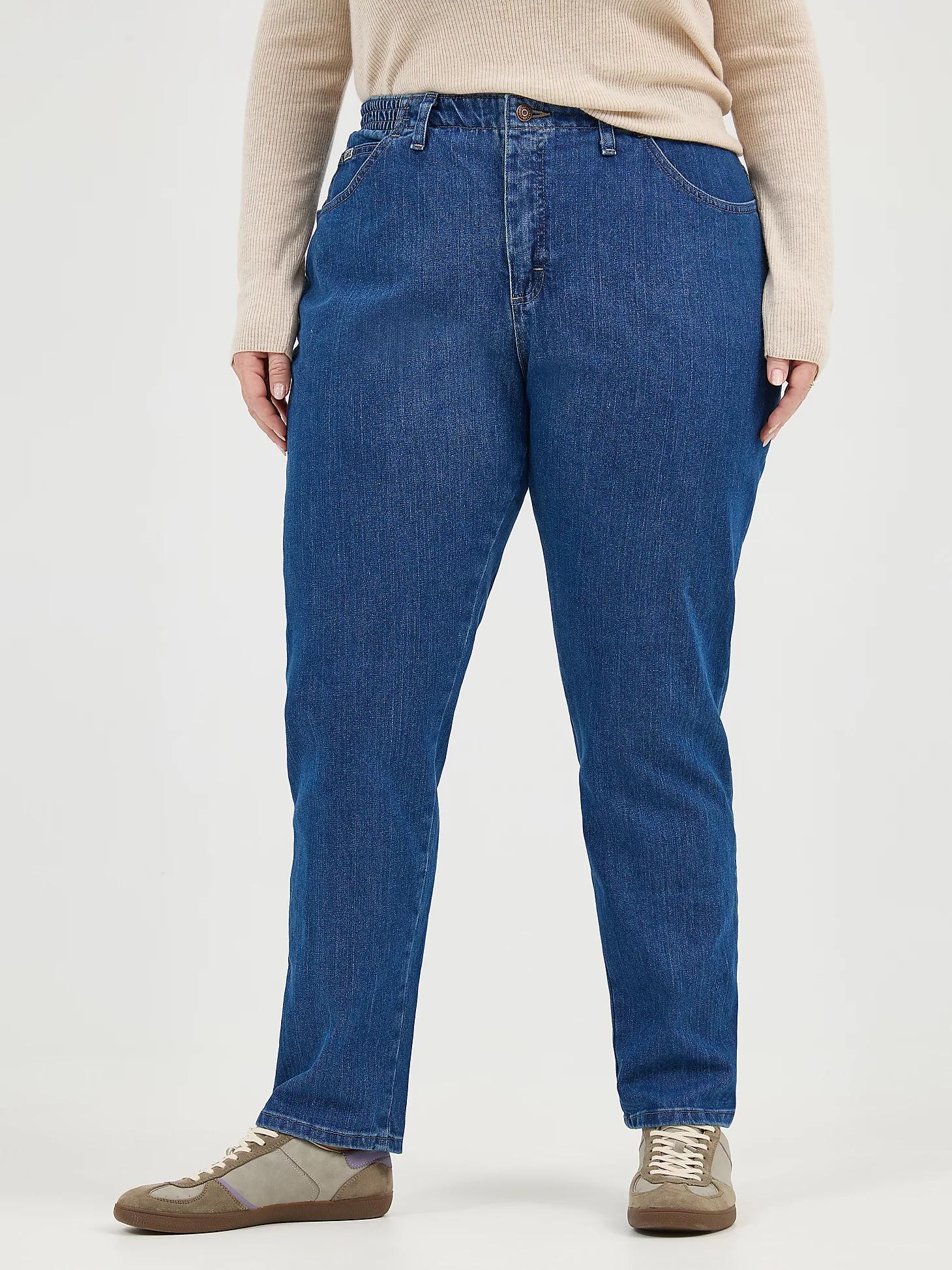 Women's Relaxed Fit Side Elastic (Plus) Jeans | Lee® Product Image