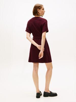 Gold Crest Logo Belted T-Shirt Dress Product Image