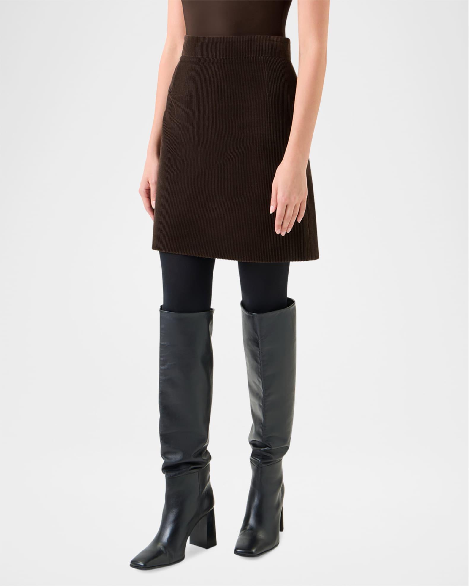 Cotton Corduroy A-Line Mini Skirt Product Image