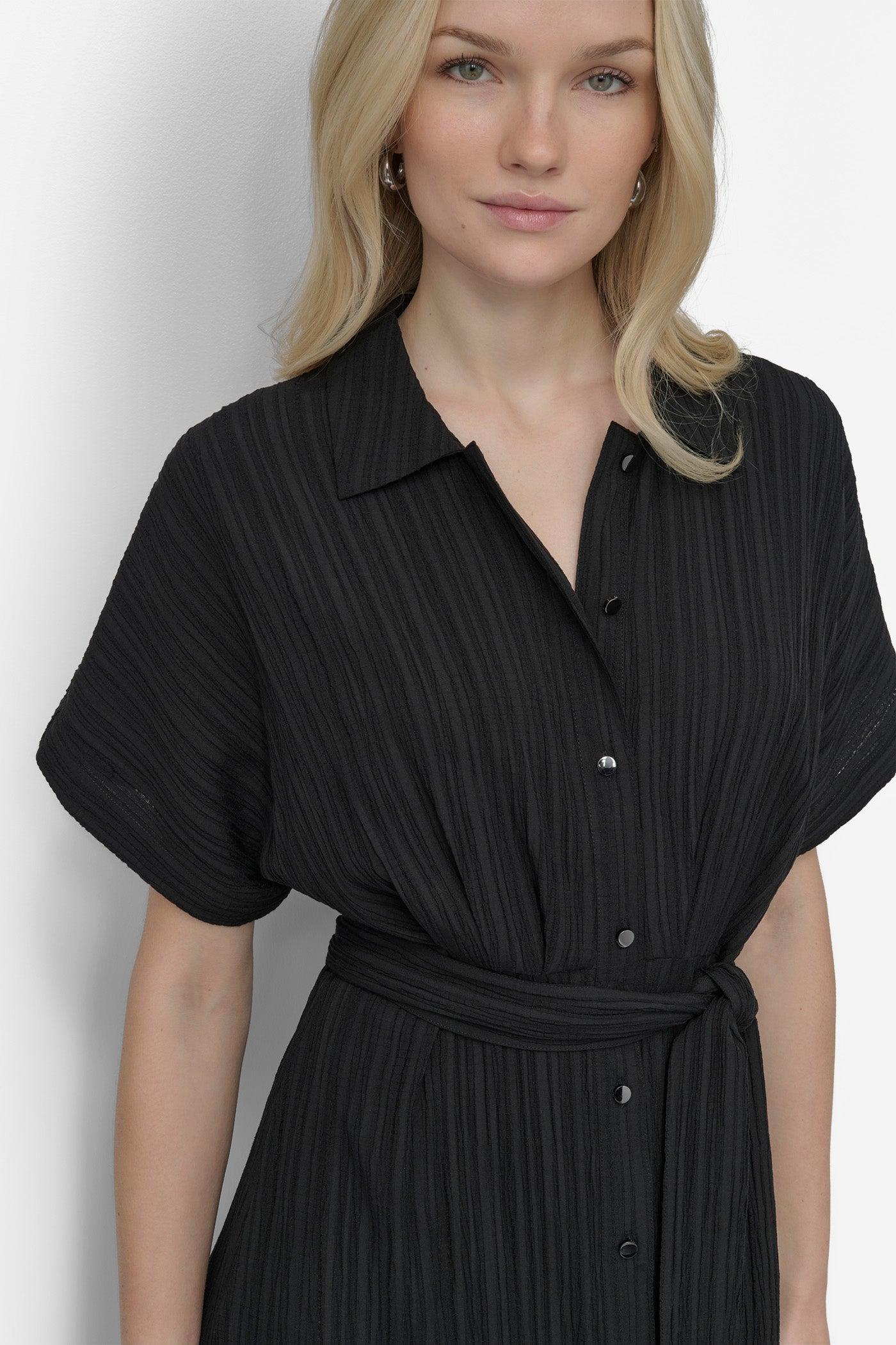 BELTED MIDI SHIRT DRESS Product Image