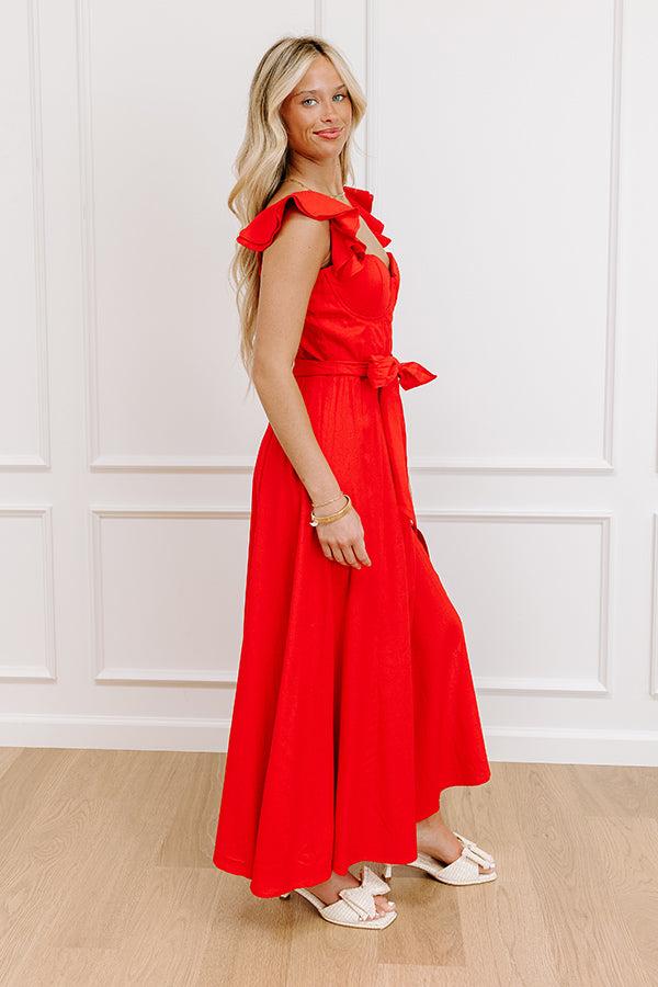 Haute In Here Linen-Blend Maxi Dress Product Image