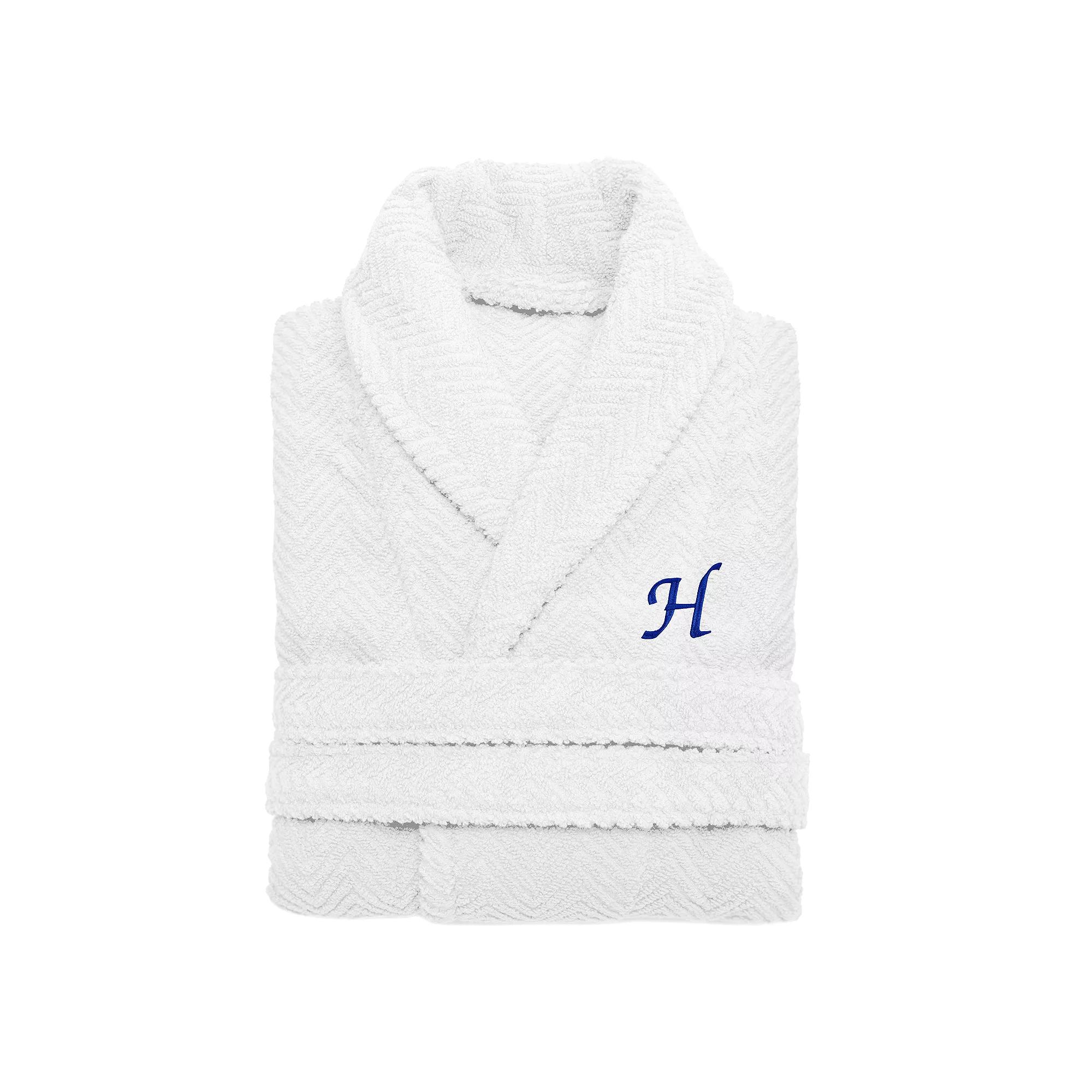 Linum Home Textiles Turkish Cotton Personalized Herringbone Weave Bathrobe, Adult Unisex,  Product Image