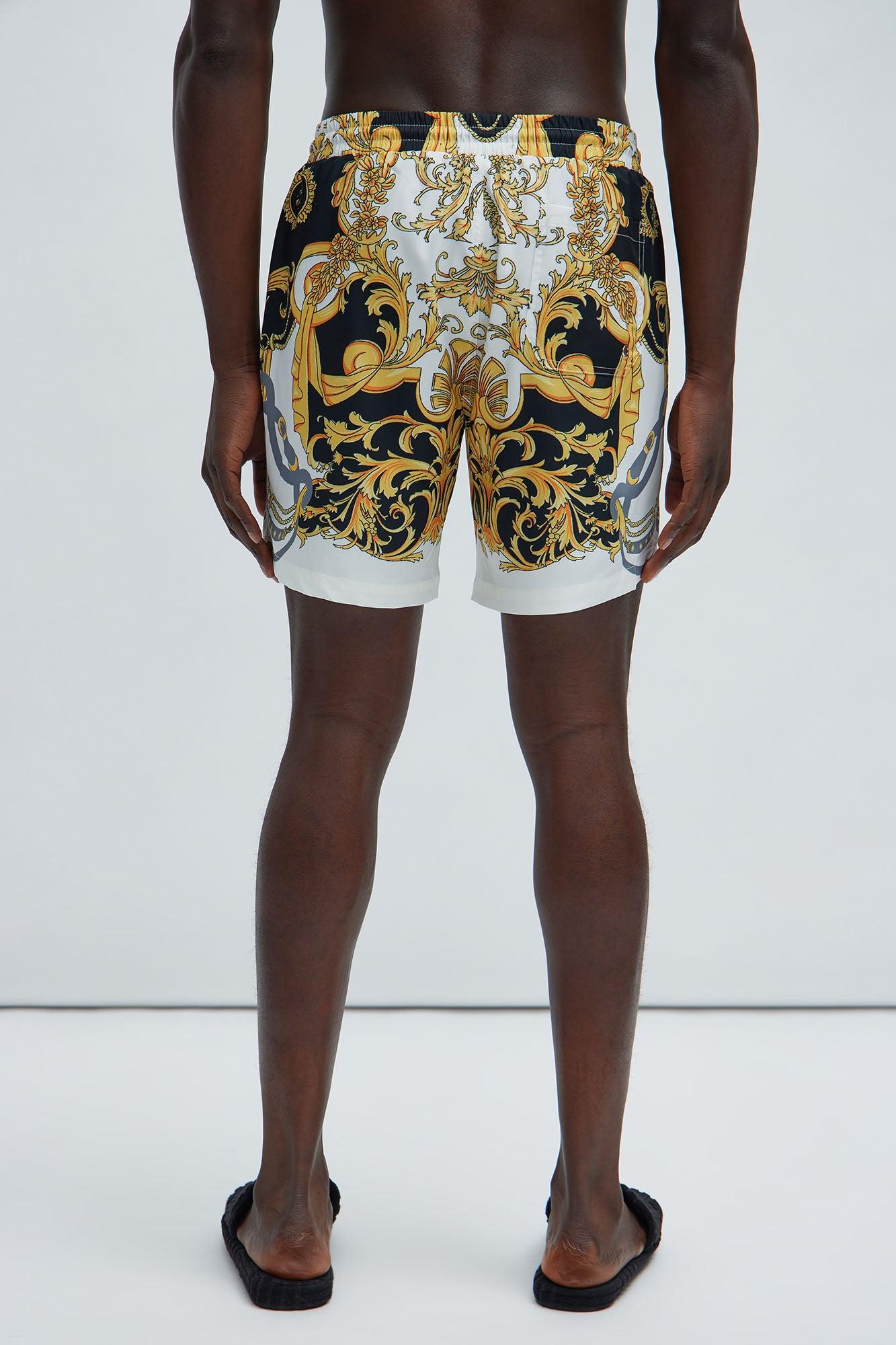 Calabria Baroque Swim Classic Trunk - Black/combo Product Image