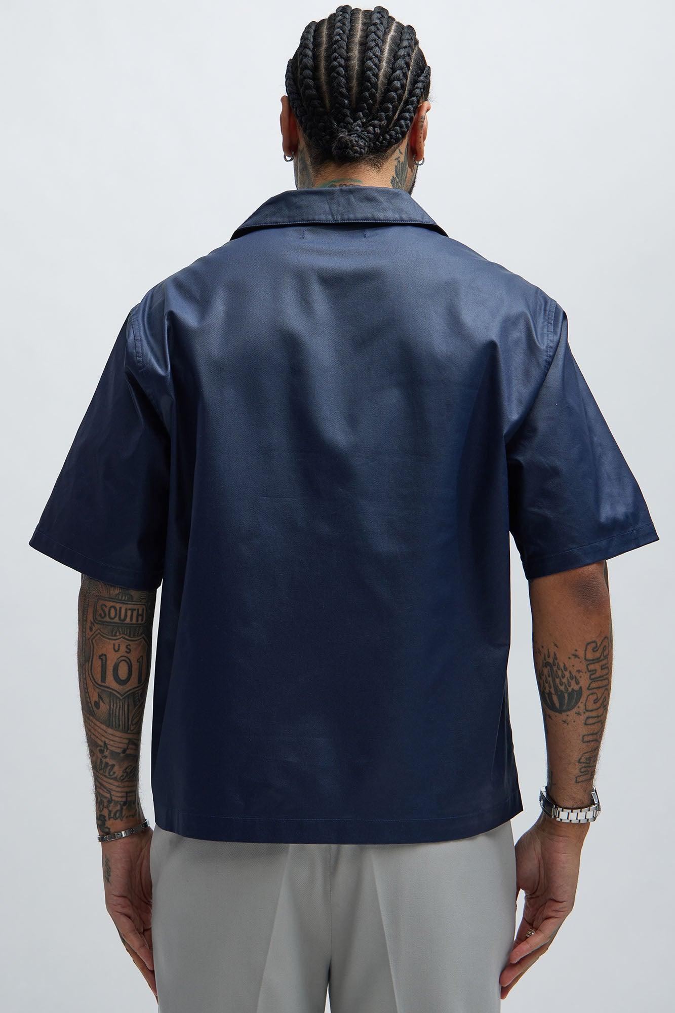 Cedrus Waxed Shirt - Navy Product Image