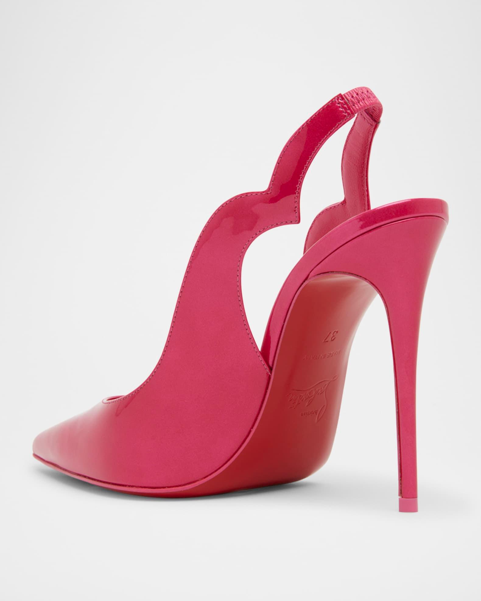 Hot Chick Patent Red Sole Slingback Pumps Product Image