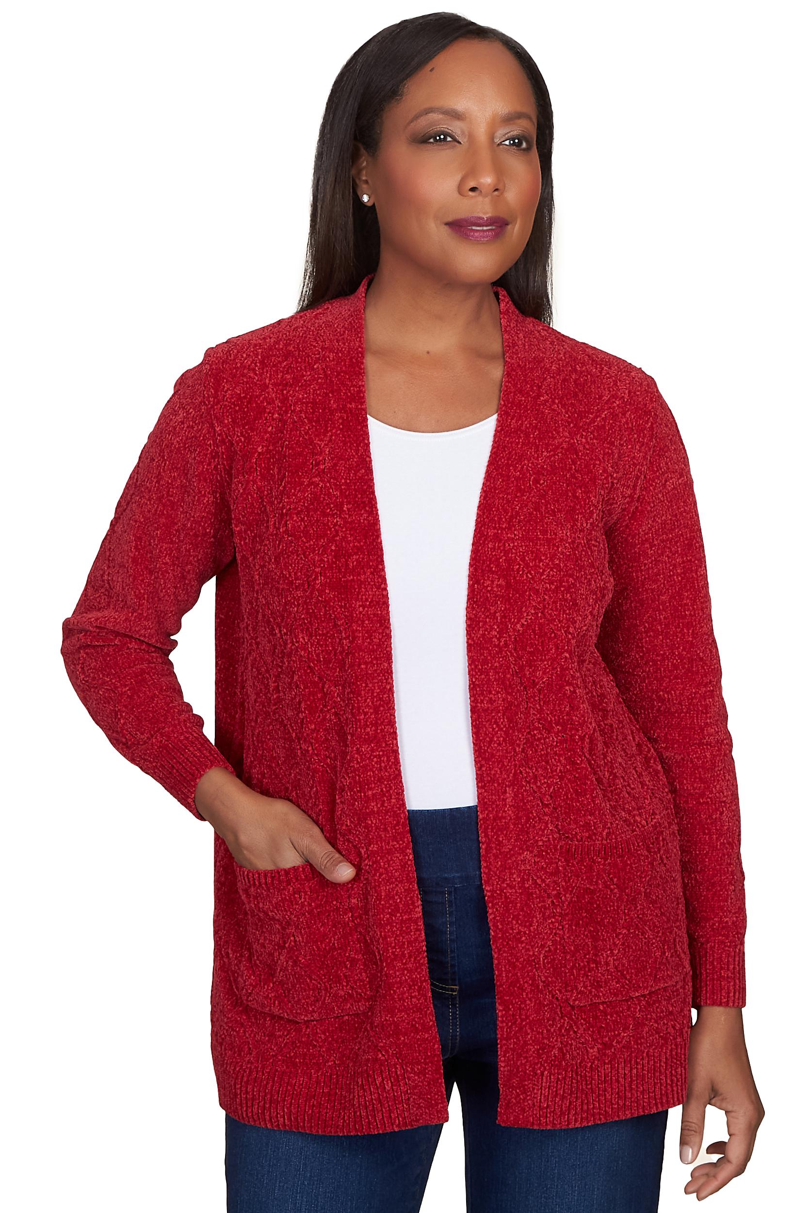 Chenille Long Open Cardigan Product Image