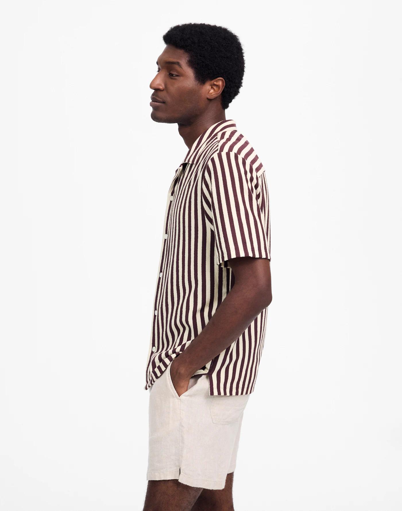 The Textured Knit Camp-Collar Shirt Product Image