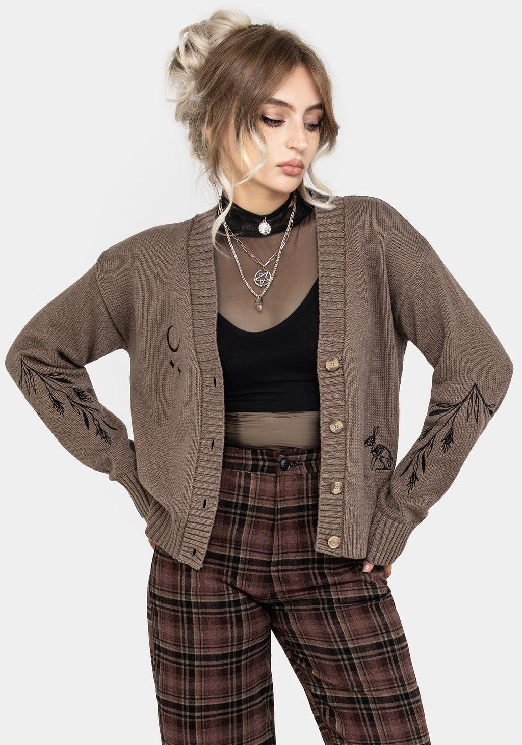 Hester Embroidered Knit Cardigan Product Image