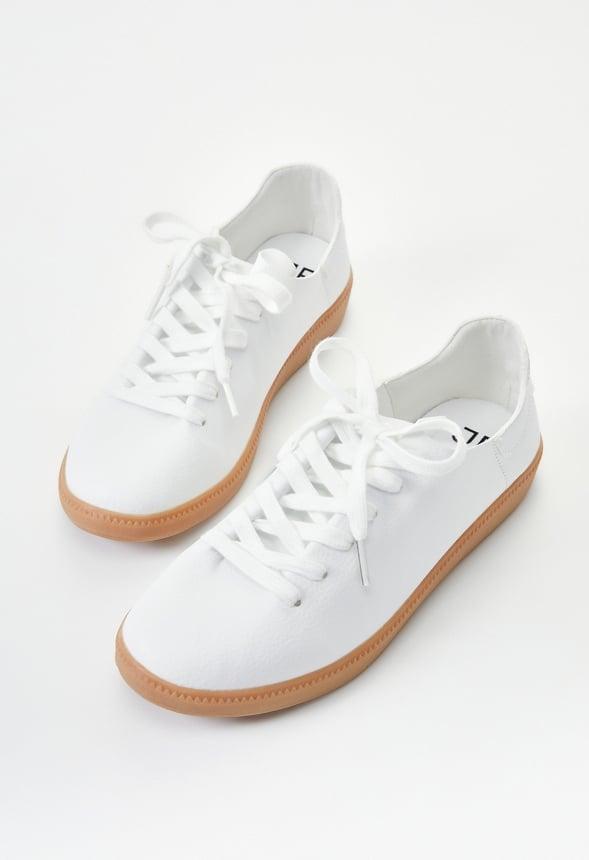 JustFab Margaux Platform Loafer Pump Womens Black/ White Size 8.5 Product Image