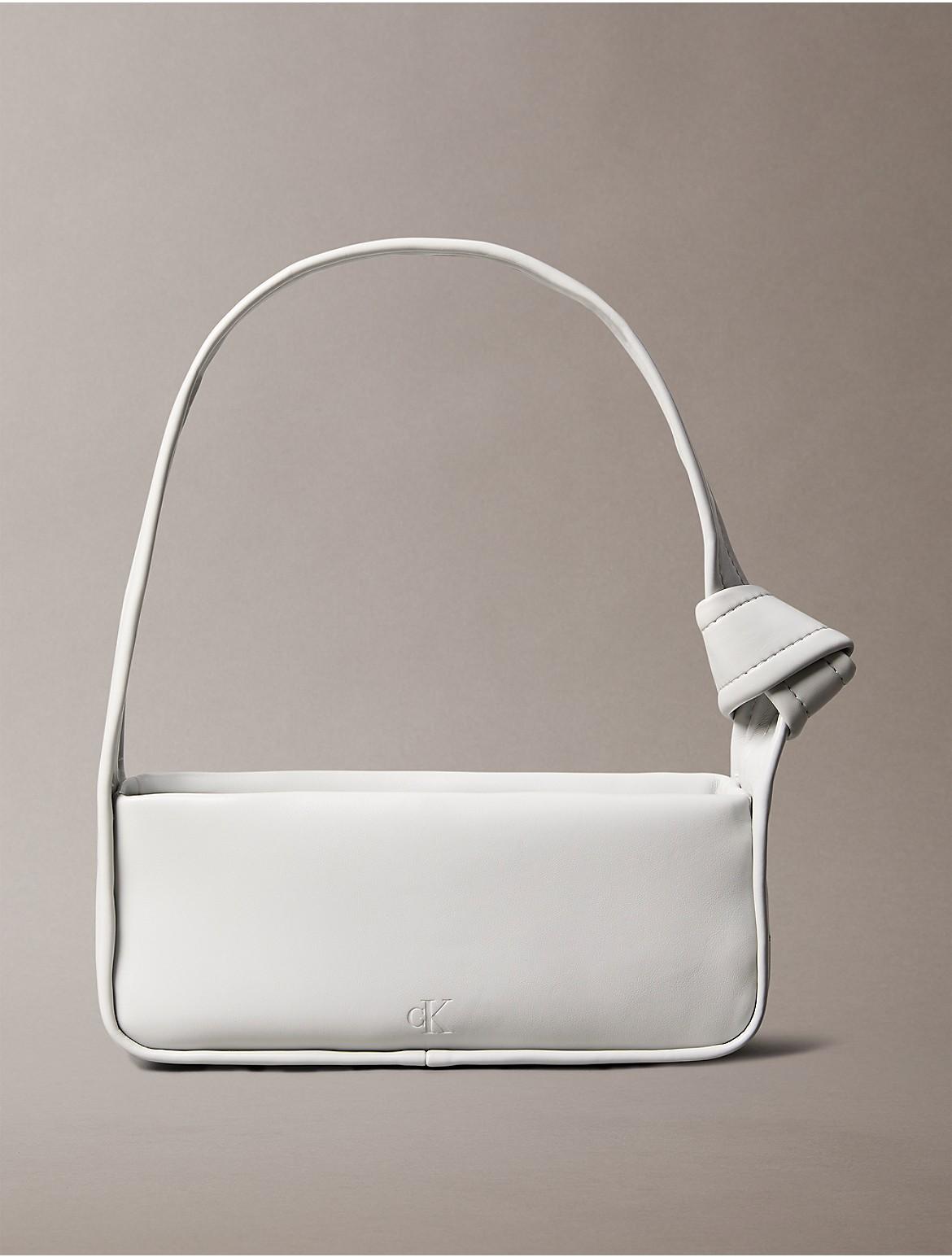 Calvin Klein Womens Knotted Small Shoulder Bag - White Product Image