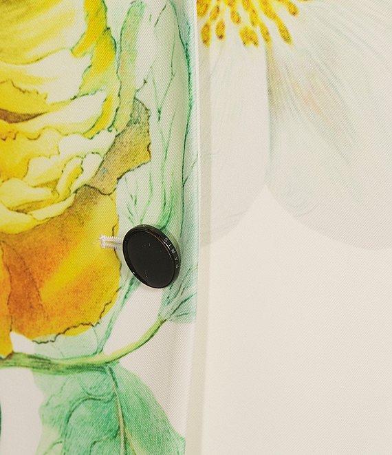 KARL LAGERFELD PARIS Coordinating Notch Lapel Collar Long Sleeves Button Front Blazer Product Image