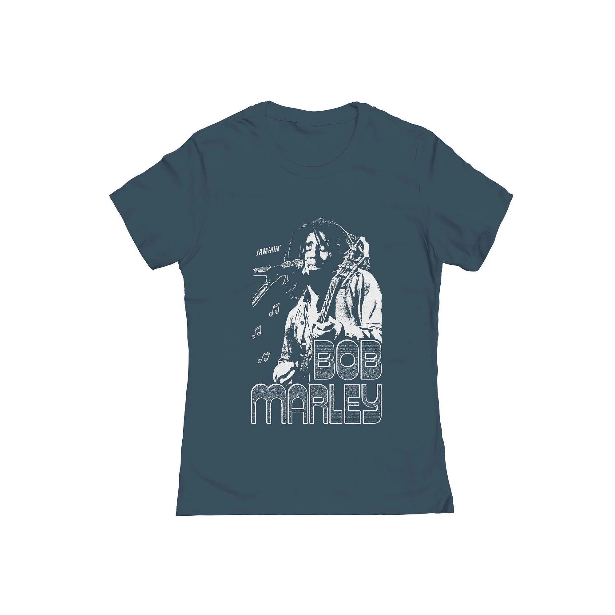 Junior's Bob Marley Bob Marley Jammin' Graphic Tee, Women's,  Product Image