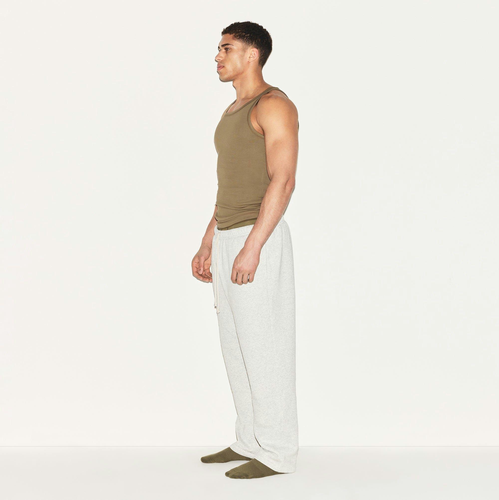SKIMS COTTON MENS RIB TANK 3-PACK | ARMY MULTI Product Image