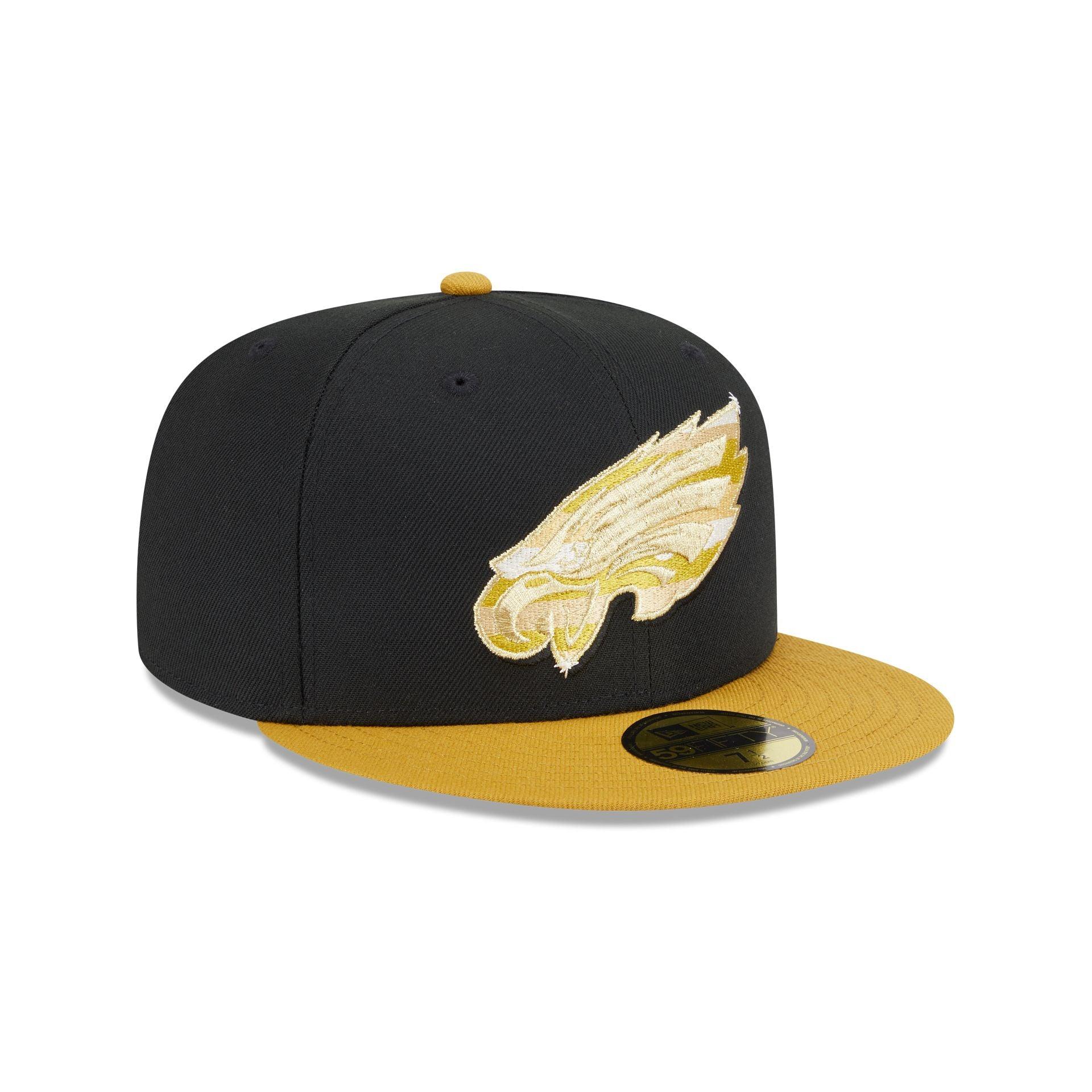 Philadelphia Eagles Metallic Gold Logo 59FIFTY Fitted Hat Male Product Image