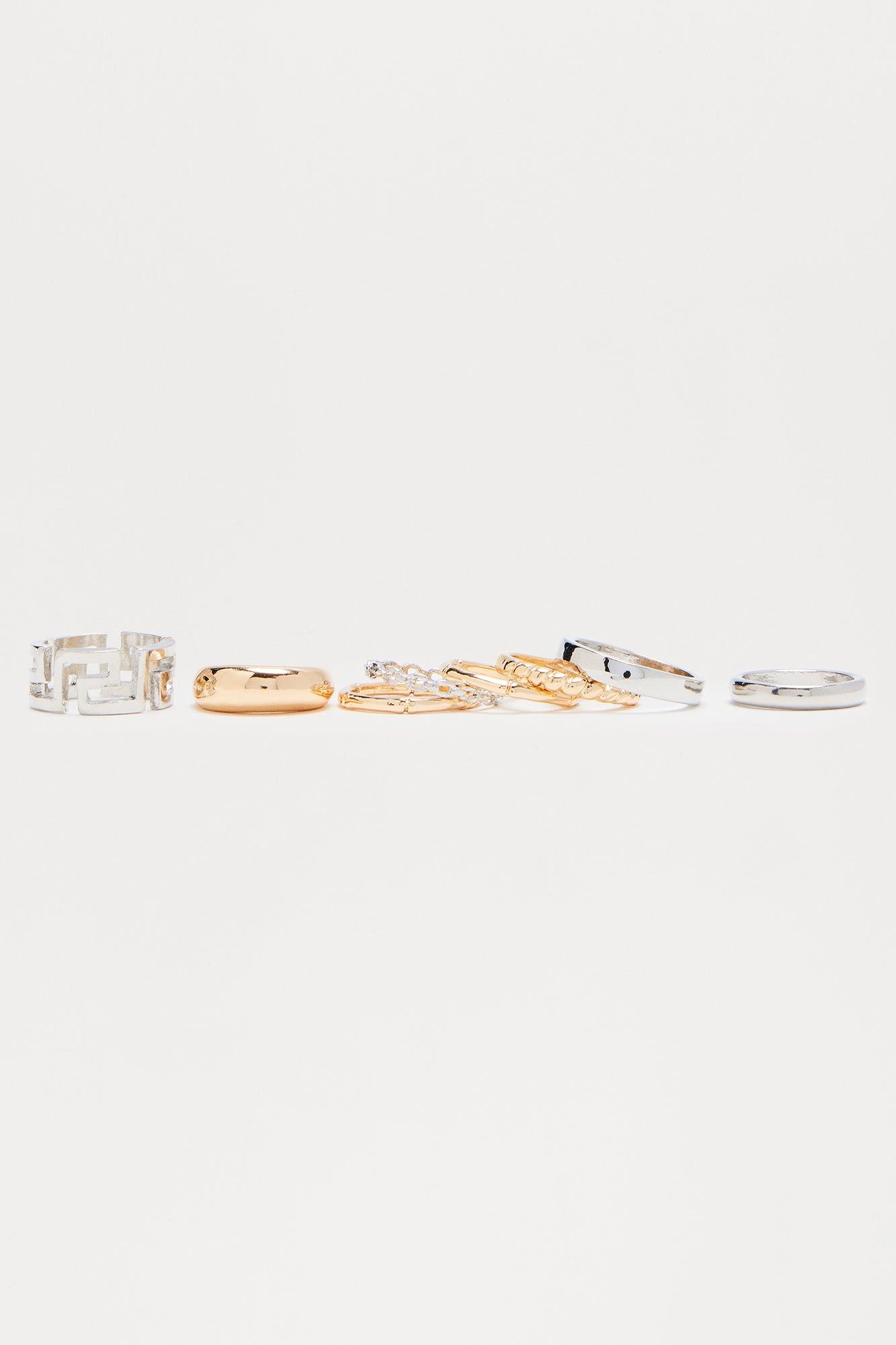 She's Everywhere 8 Piece Ring Set - Gold/combo Product Image