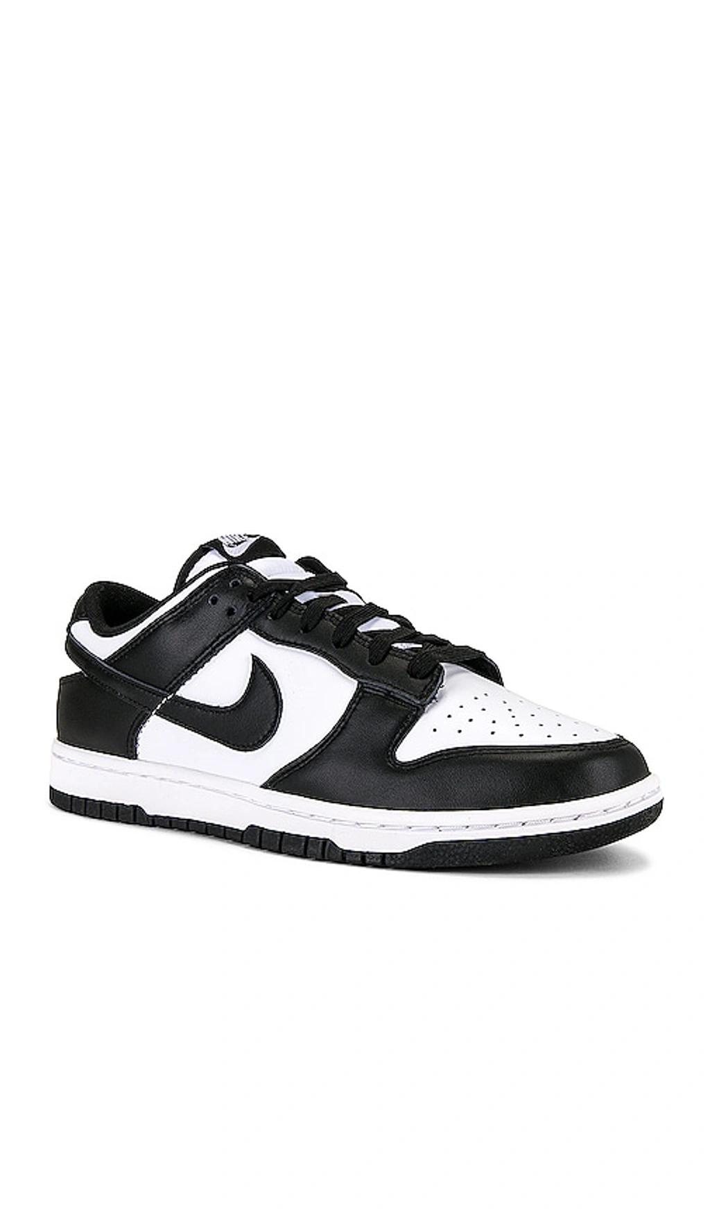 Black & White Dunk Low Retro Sneakers Product Image