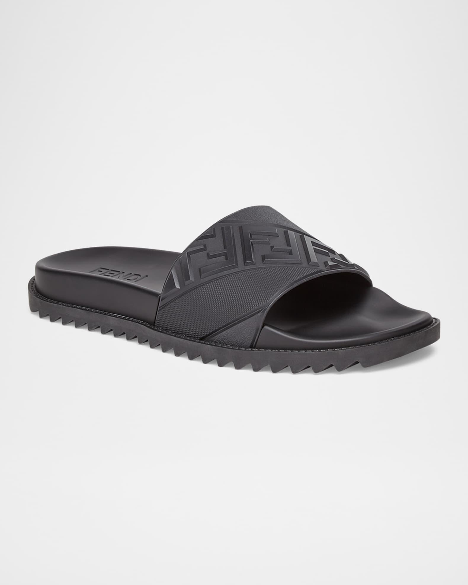 Men's FF Logo Slide Sandals Product Image