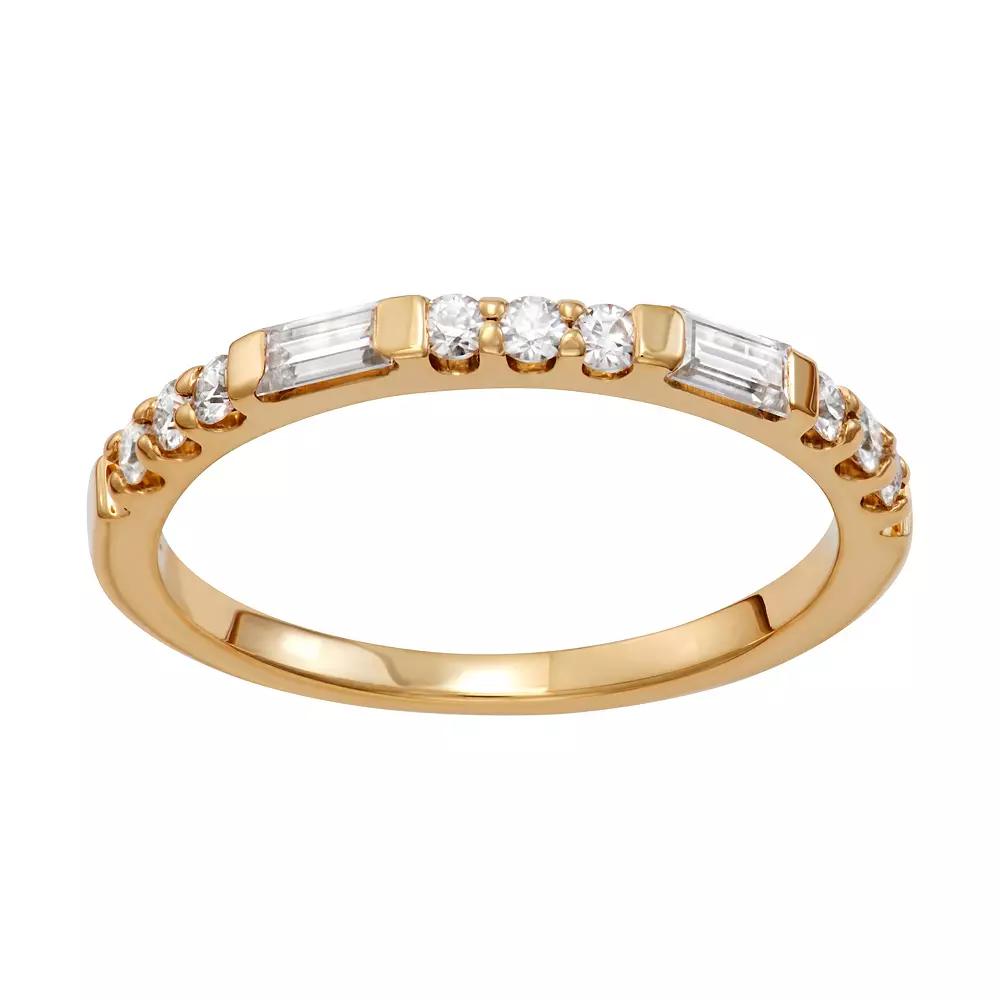 Charles & Colvard 14k Gold 1/2 Carat T.W. Lab Created Moissanite Stacker Band, Women's, Size: 8 Product Image