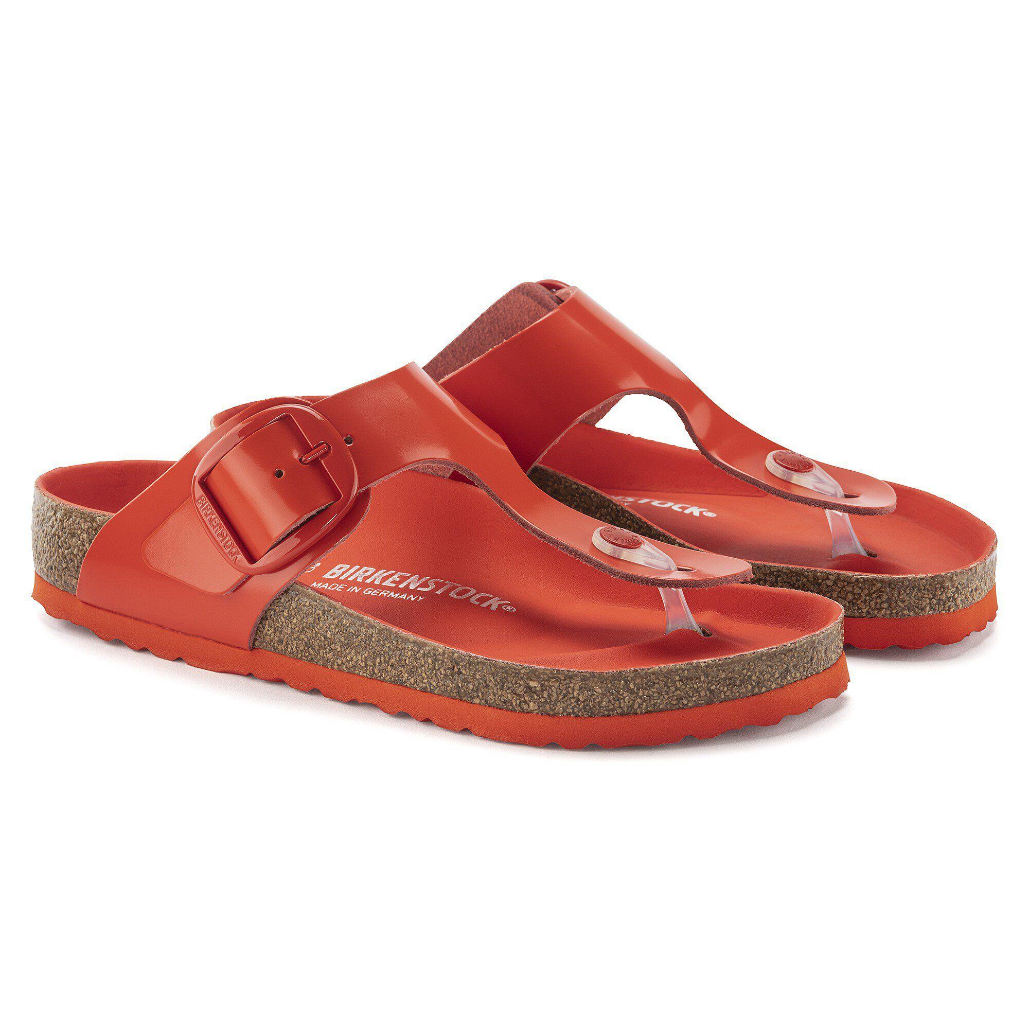 Gizeh Big Buckle Natural Leather Patent High Shine Tomato Product Image