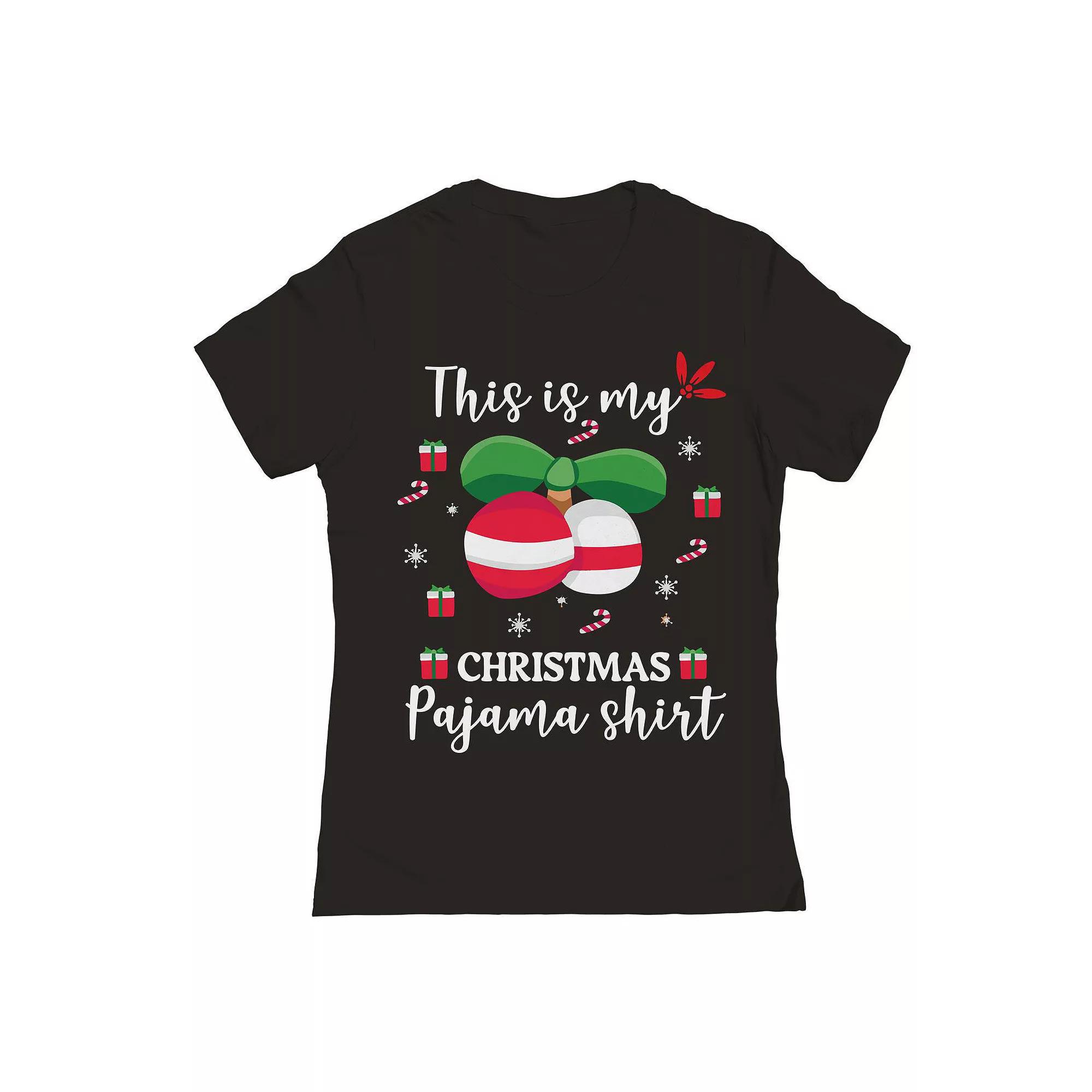 Junior's Christmas Candy Gift Graphic Tee, Women's,  Product Image