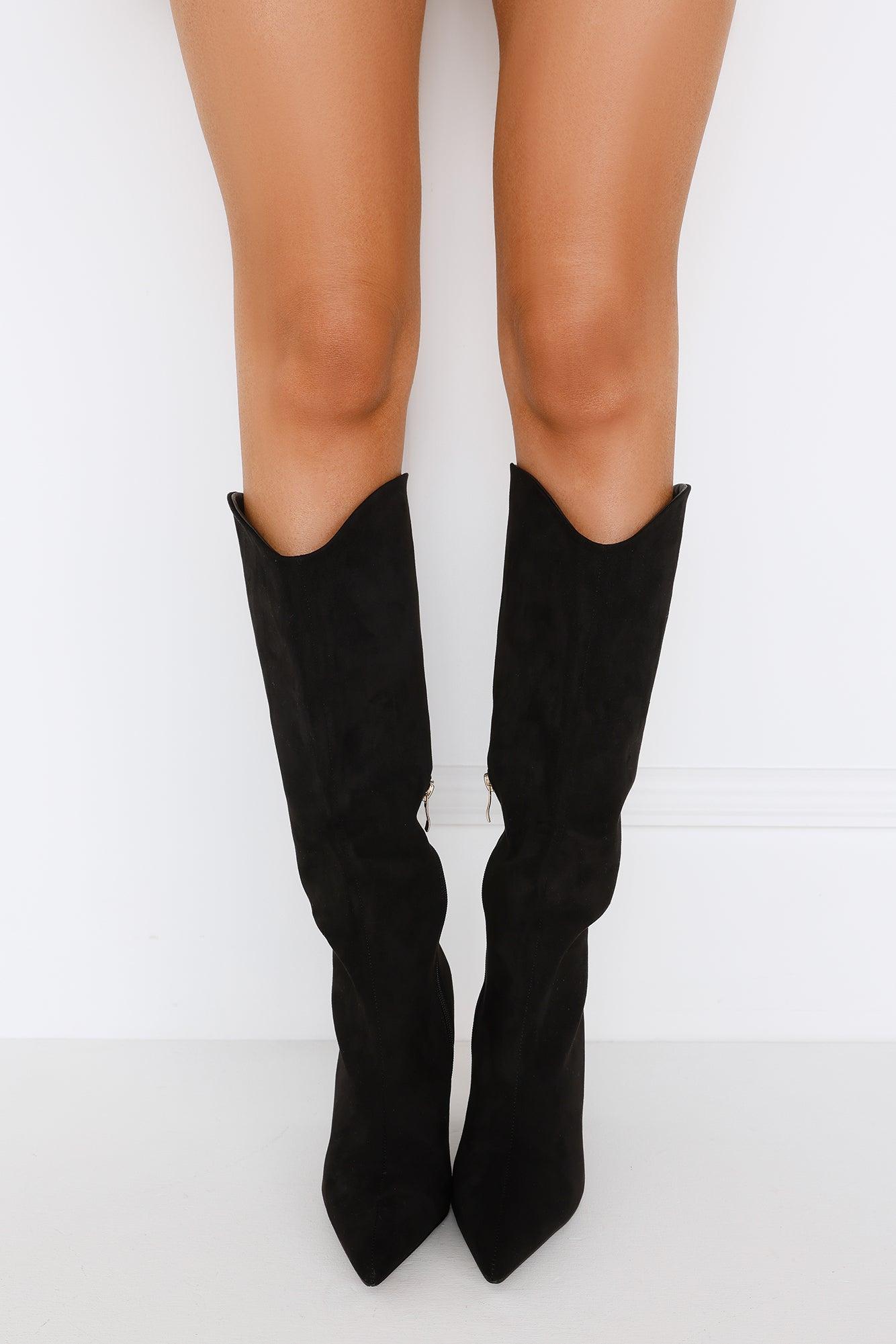 Selma Boots Black Suede Product Image