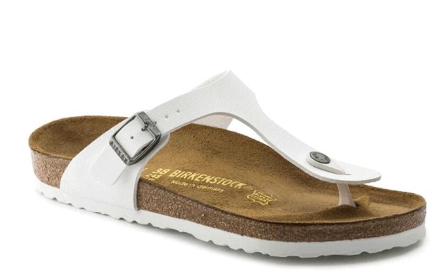 Birkenstock Gizeh White Birko-Flor Regular Width Product Image