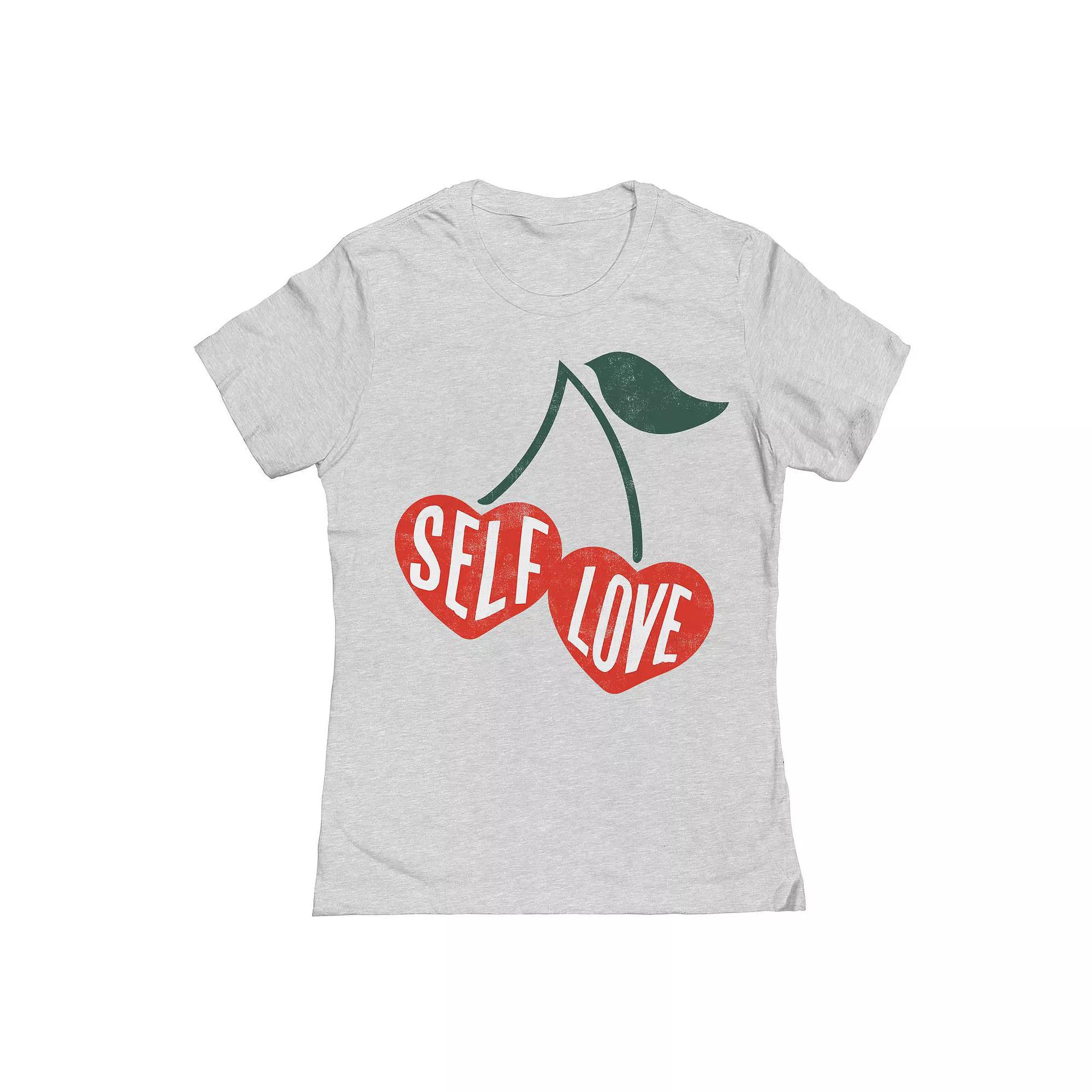 Junior's Grayson Threads The Label Self Love Cherries Graphic Tee, Women's,  Product Image