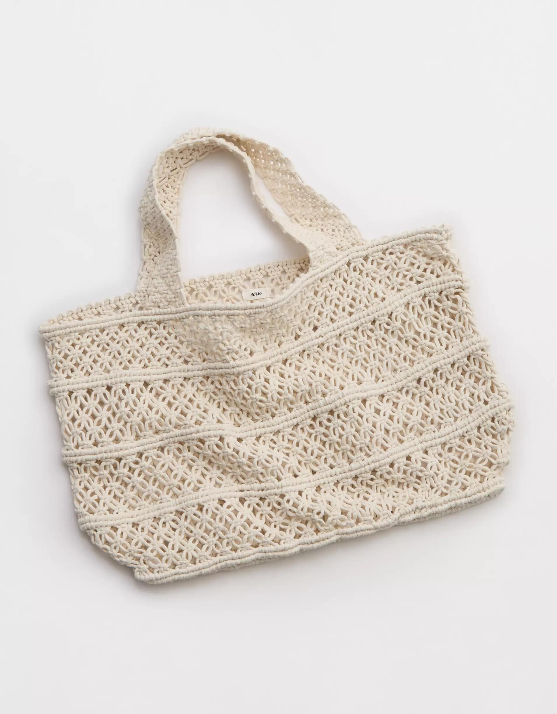 Aerie Jumbo Crochet Tote Bag Product Image
