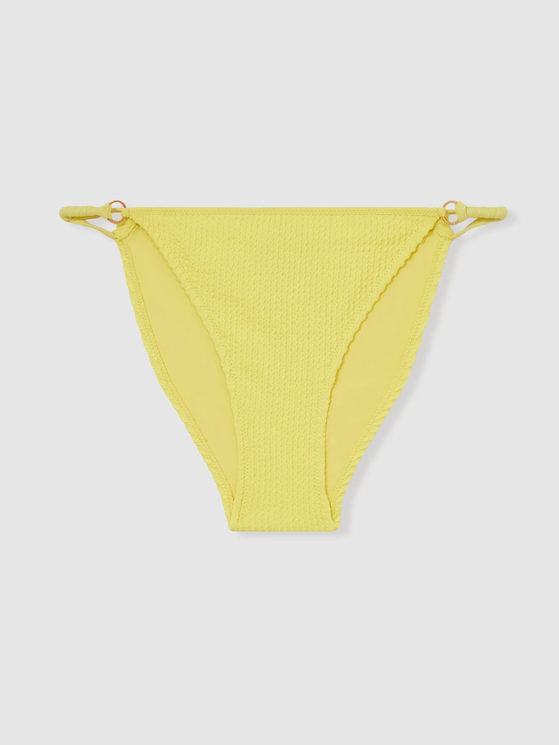 Crinkle Bikini Bottoms in Lemon Yellow Product Image
