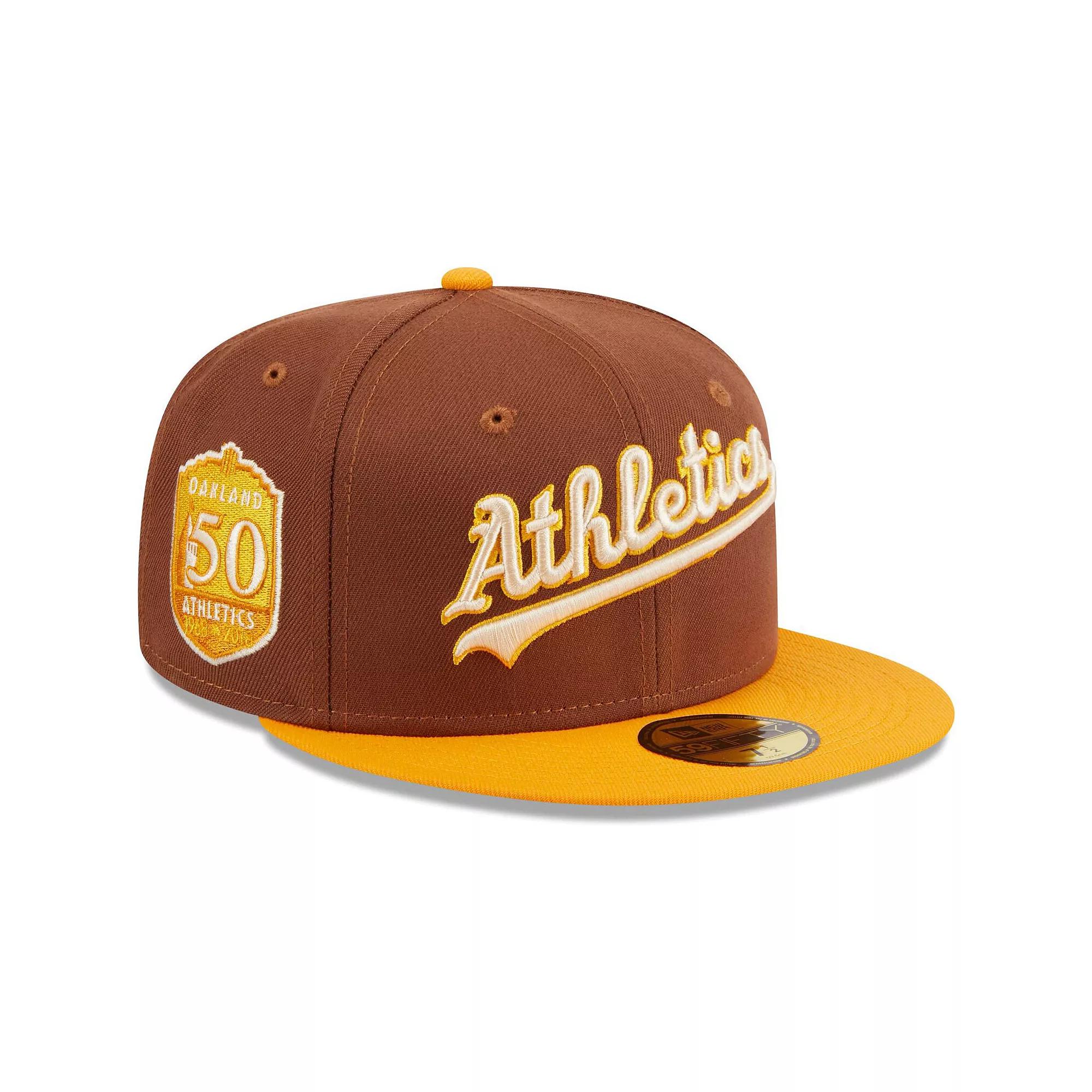 Men's New Era Brown Oakland Athletics Tiramisu 59FIFTY Fitted Hat,  Product Image