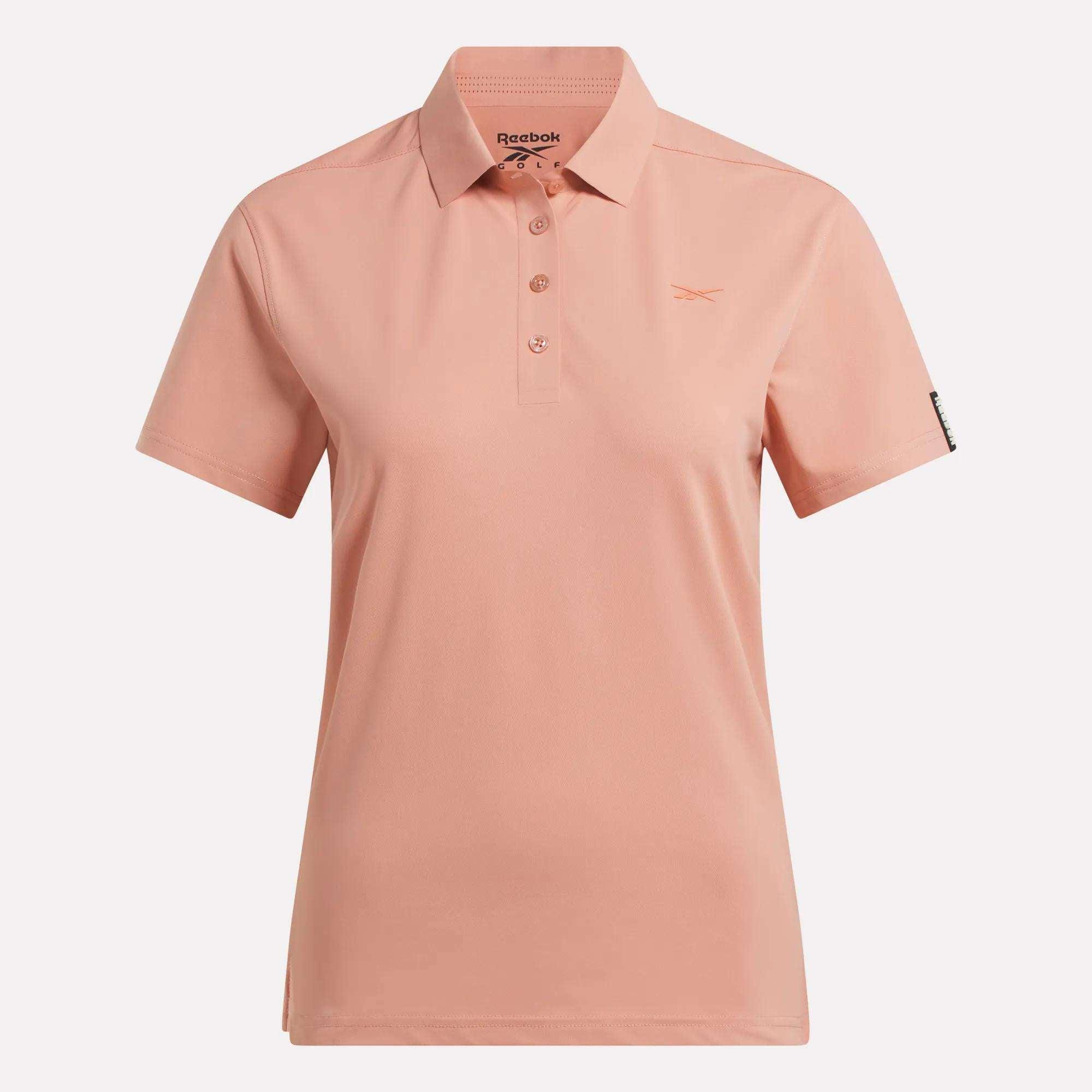 Women's Short Sleeve Stretch Pique Placket Polo Shirt Female Product Image