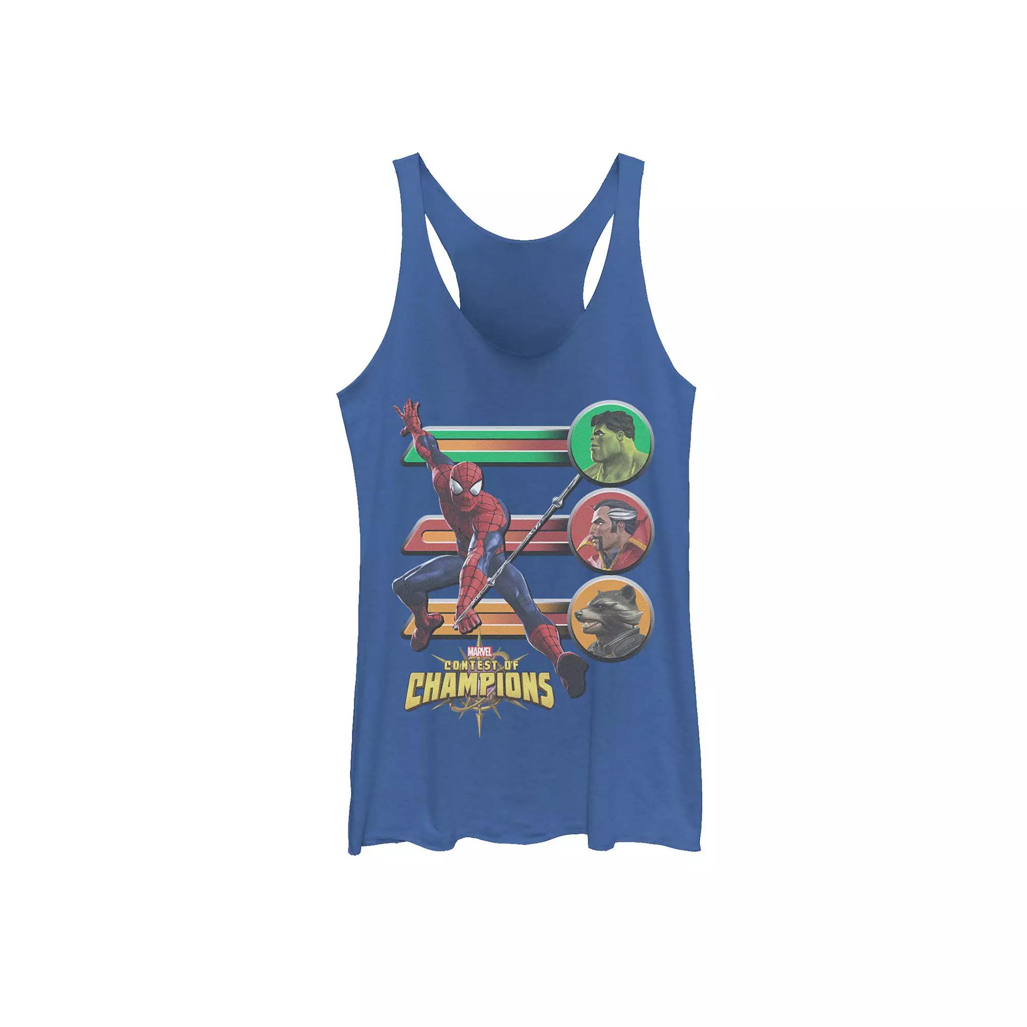 Juniors' Marvel Contest of Champions Spider-Man Match Graphic Tank Top, Girl's,  Product Image