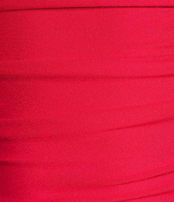 B. Darlin Strapless Back Bow Shirred Dress Product Image