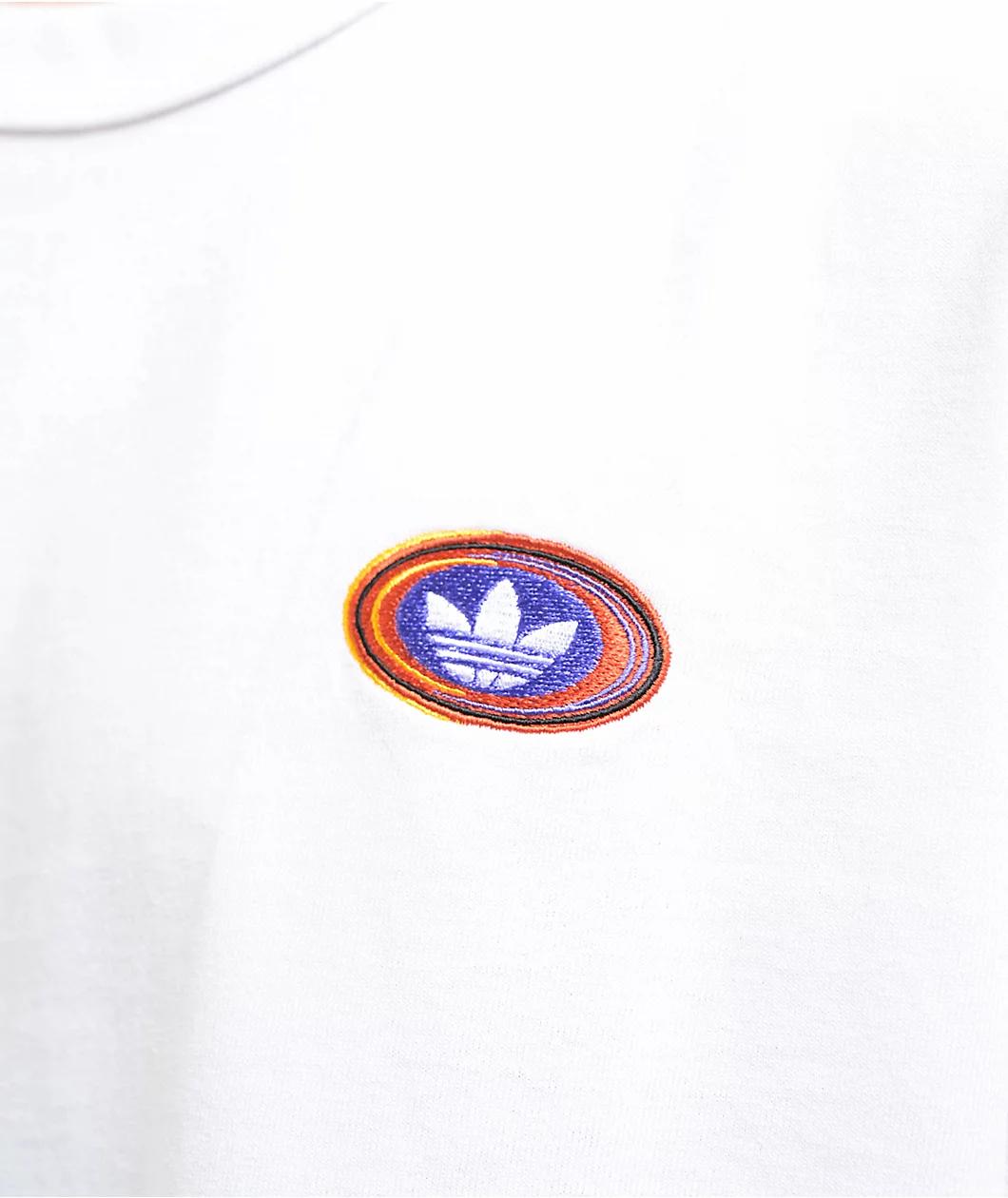 adidas Originals 90s Print White T-Shirt Product Image