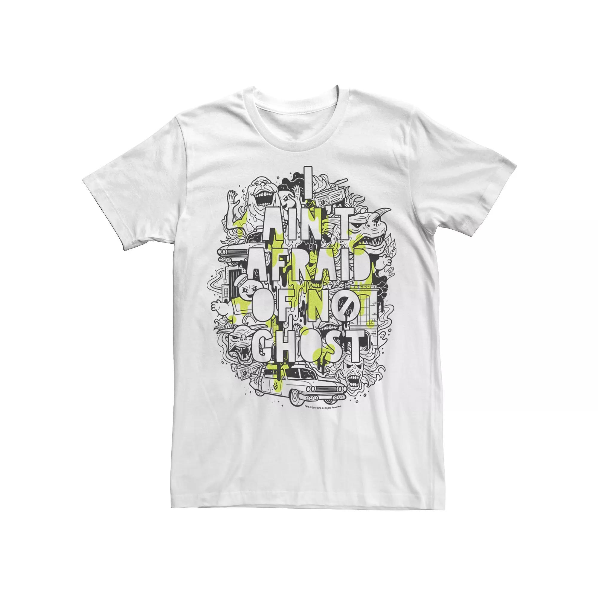 Men's Ghostbusters "I Ain't Afraid Of No Ghost" Collage Drip Tee,  Product Image