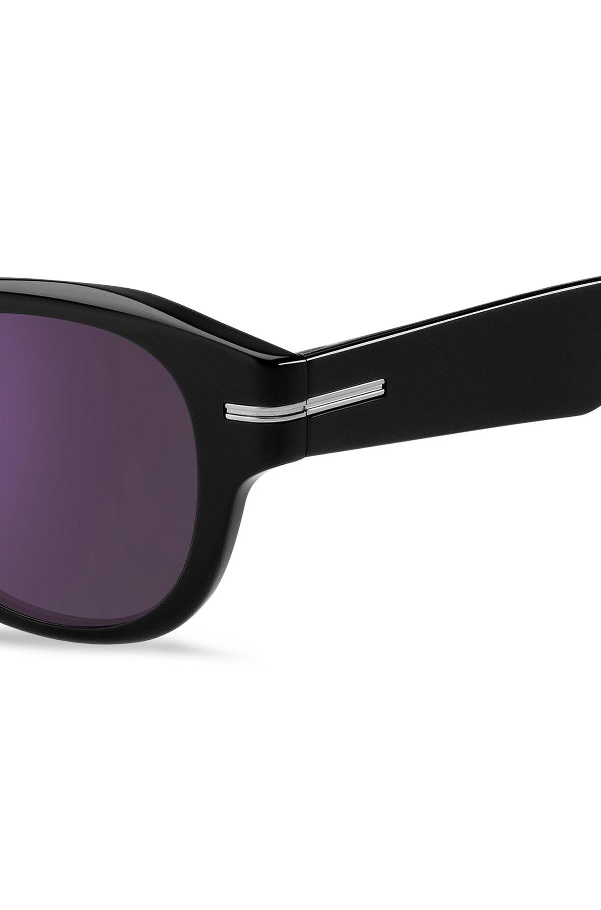 Black-acetate sunglasses with violet lenses Product Image