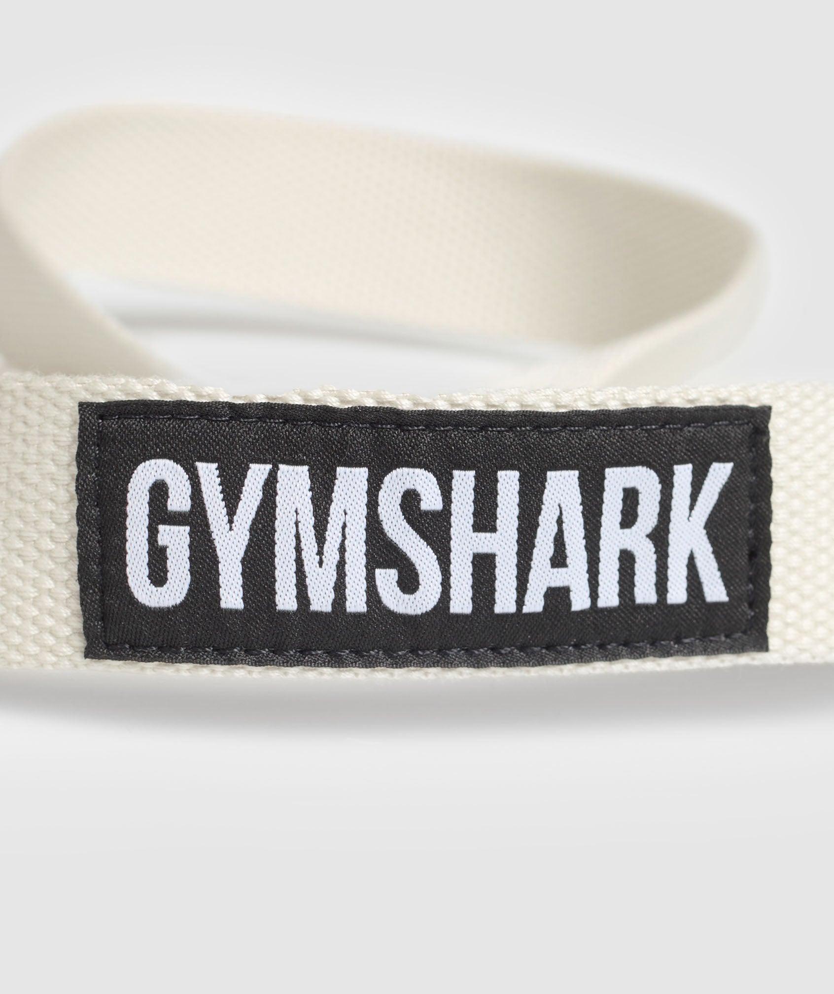 Gymshark Silicone Lifting Straps - Oat White Unisex Product Image