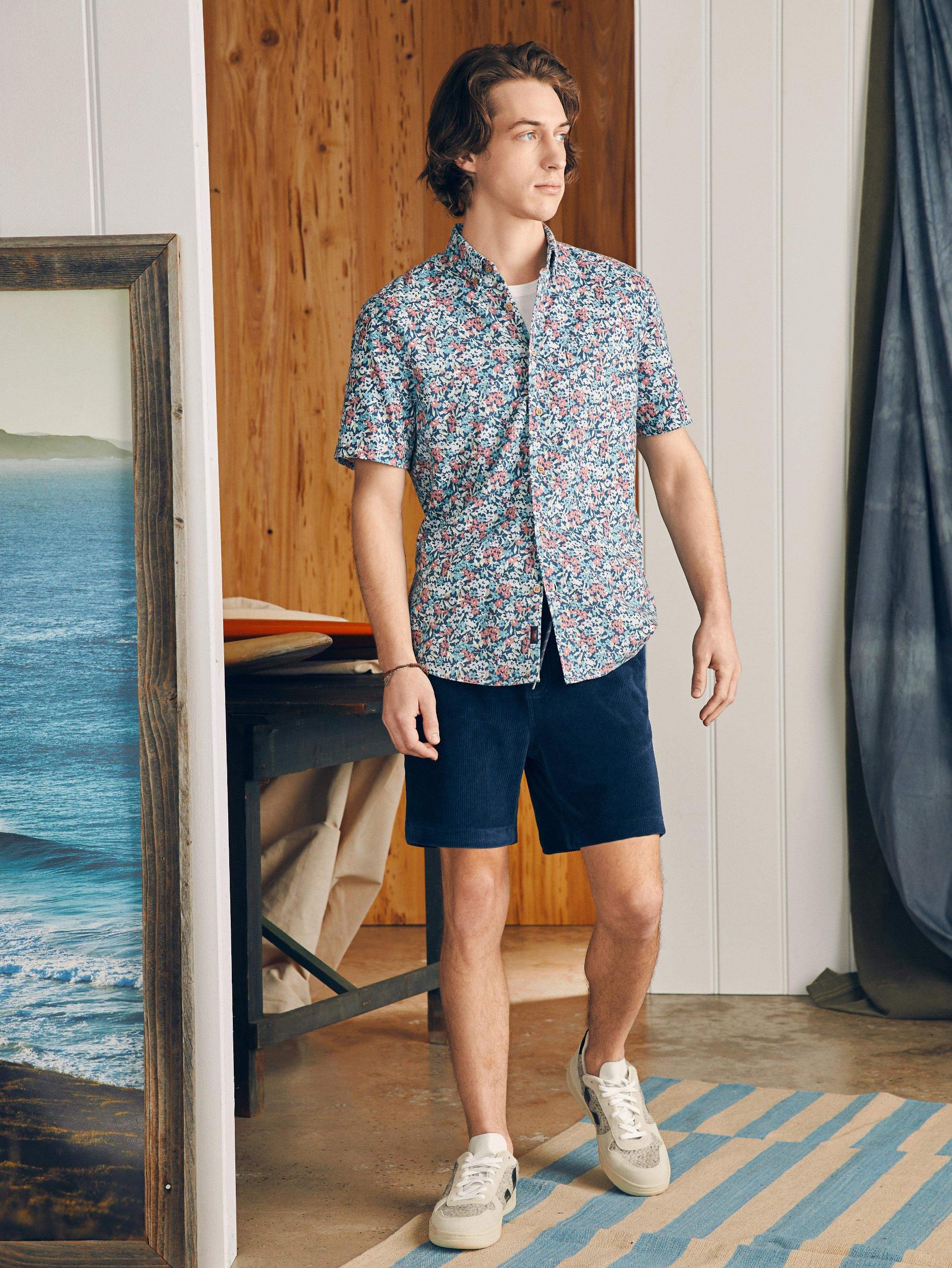 Short-Sleeve Breeze Shirt - Seafoam Beach Blossom Male Product Image
