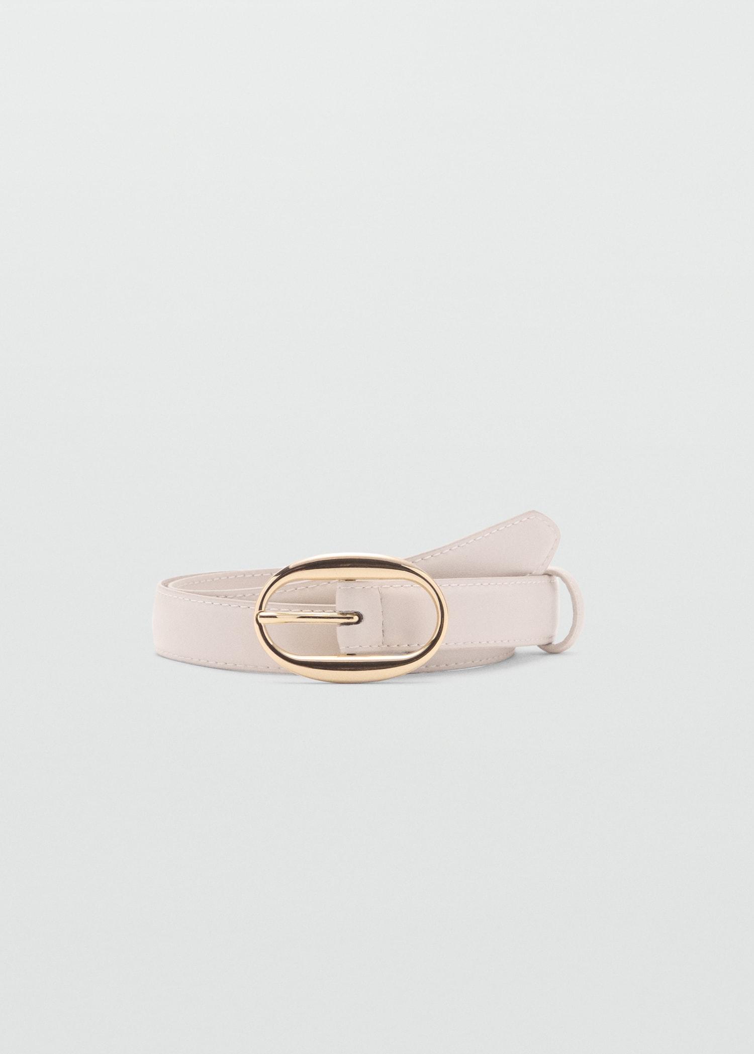 Oval buckle belt - Women | MANGO USA Product Image
