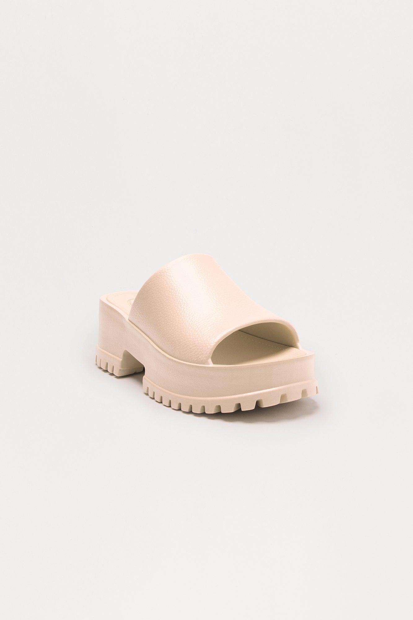 Benson Platform Mules - Beige Female Product Image
