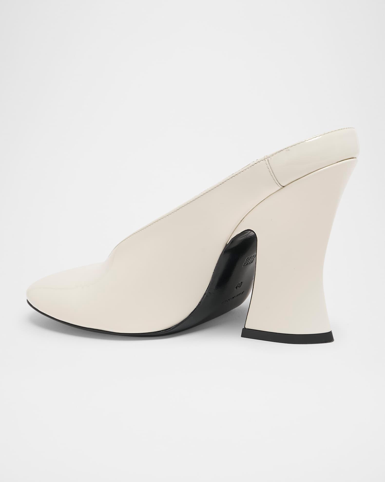 Patent Leather Sculpted Block-Heel Mules Product Image