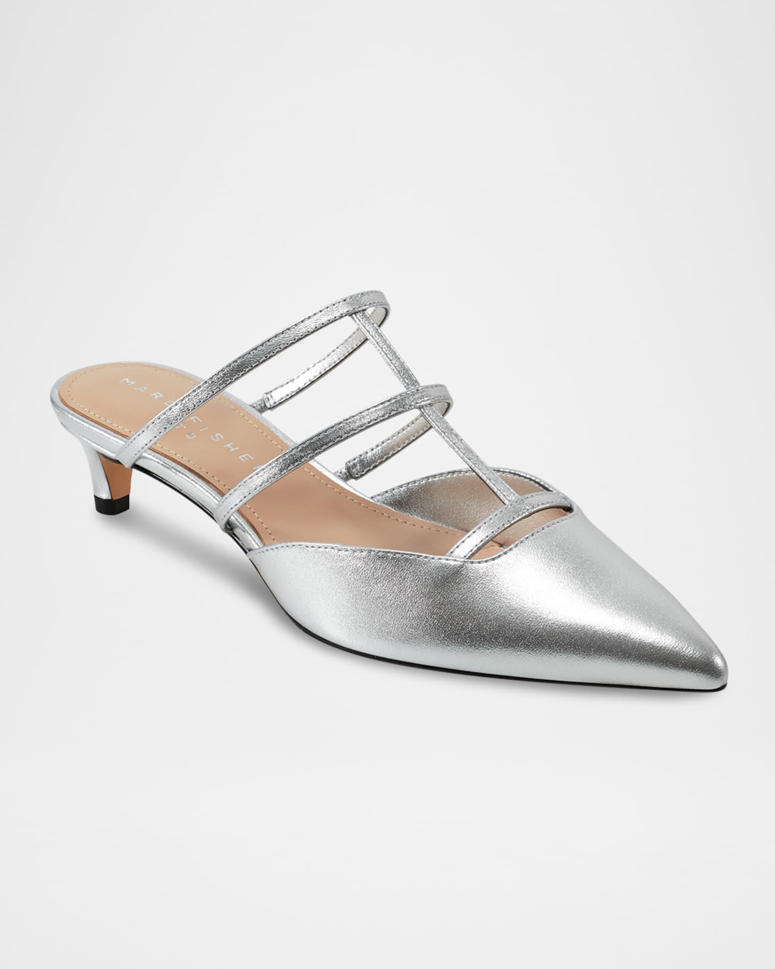 Kodie Leathe T-Strap Mule Pumps Product Image