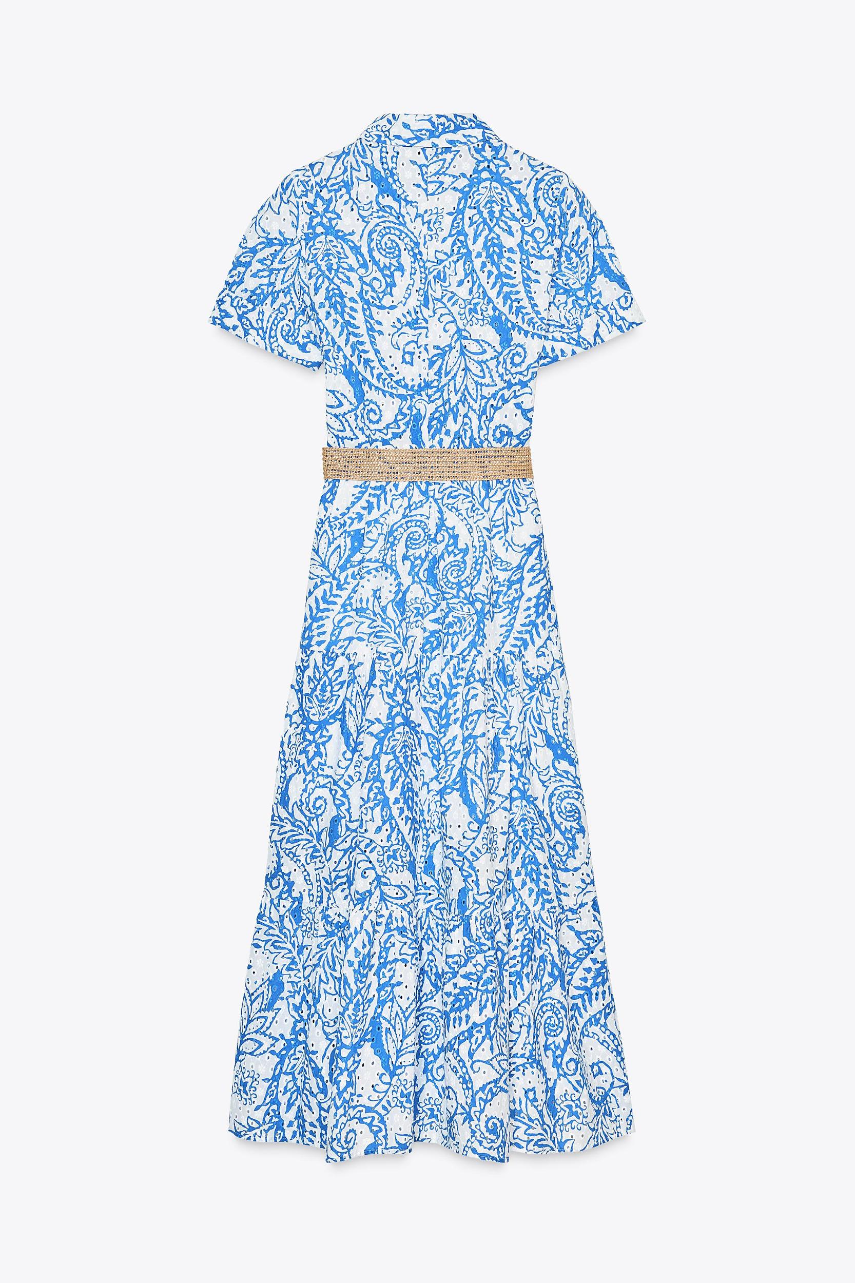 BELTED PRINTED SHIRT DRESS Product Image