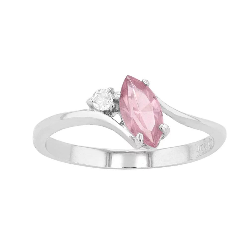Traditions Jewelry Company Sterling Silver Crystal Birthstone Marquise Ring, Women's,  Product Image