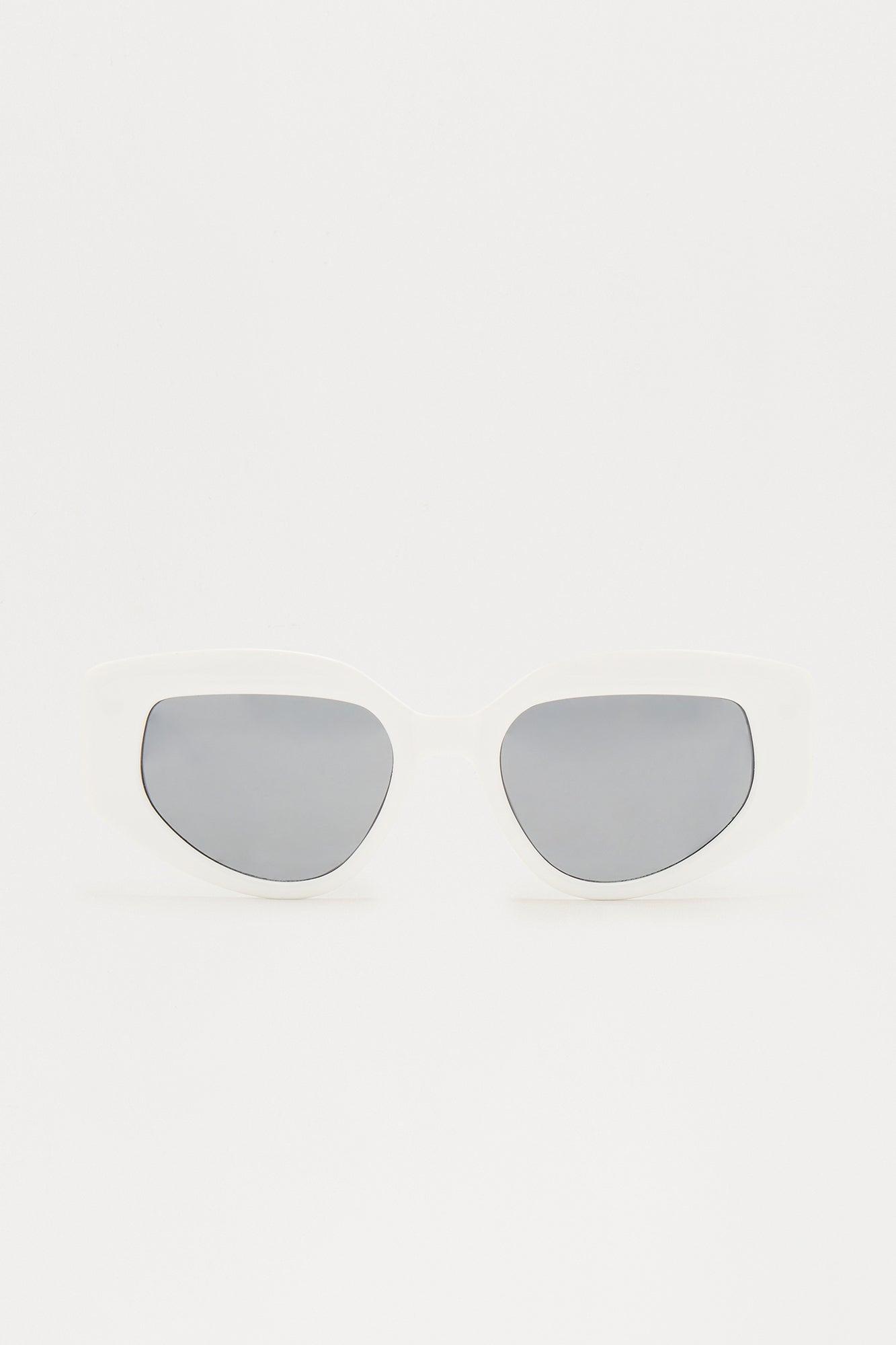 Celebrity Shade Square Sunglasses - White Product Image