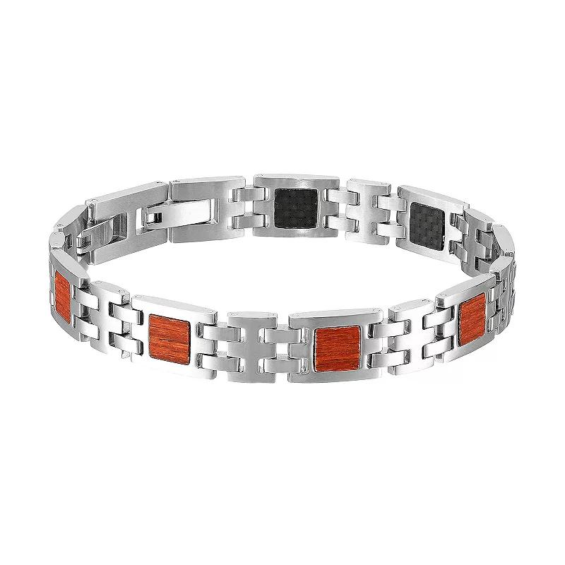 Men's LYNX Stainless Steel Reversible Bracelet, Size: 8.5" Product Image