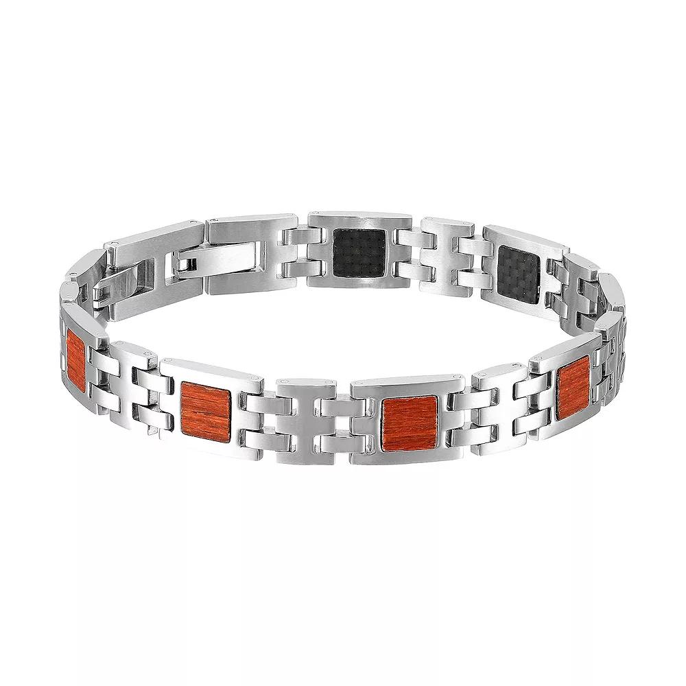 Men's LYNX Stainless Steel Reversible Bracelet, Size: 8.5" Product Image