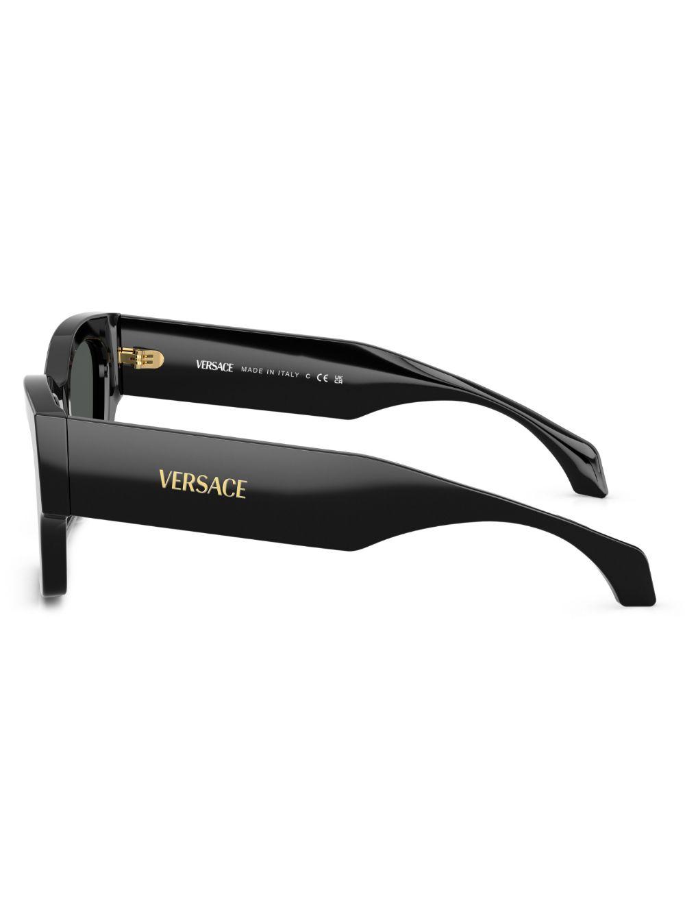 VERSACE Ve4492u Square Logo-print Sunglasses In Black Product Image